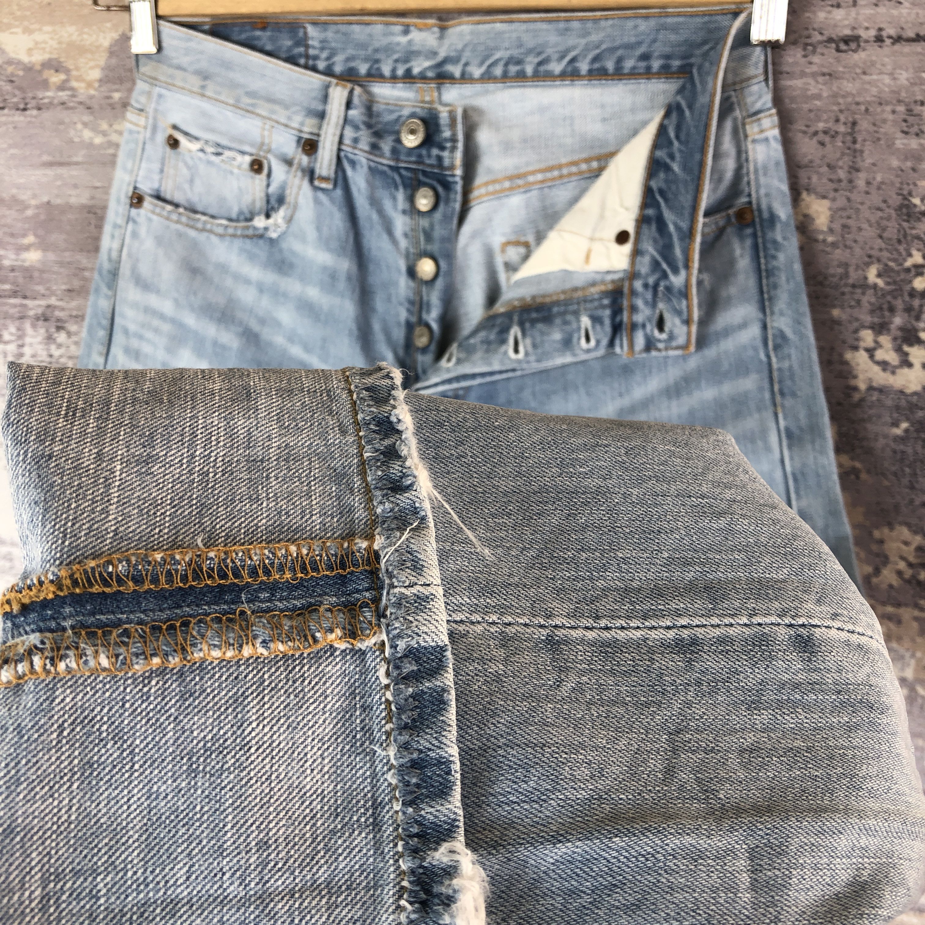 Levi's Vintage 90s Levis 501 Light Wash Distressed Levi's Denim Size US 28 / EU 44 - 9 Thumbnail