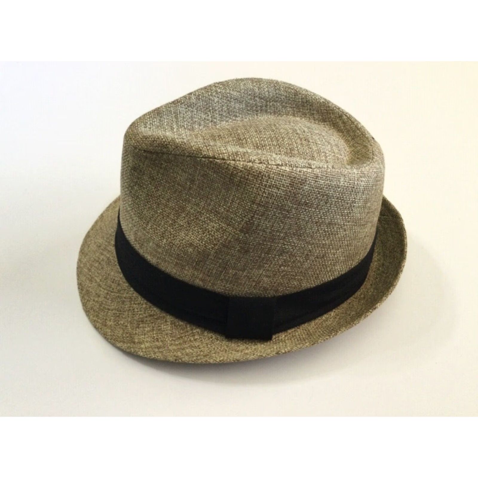 London Fog Vintage Men's Light Brown Tan Polyester Tweed Fedora Hat - Size S/M Size ONE SIZE - 2 Thumbnail