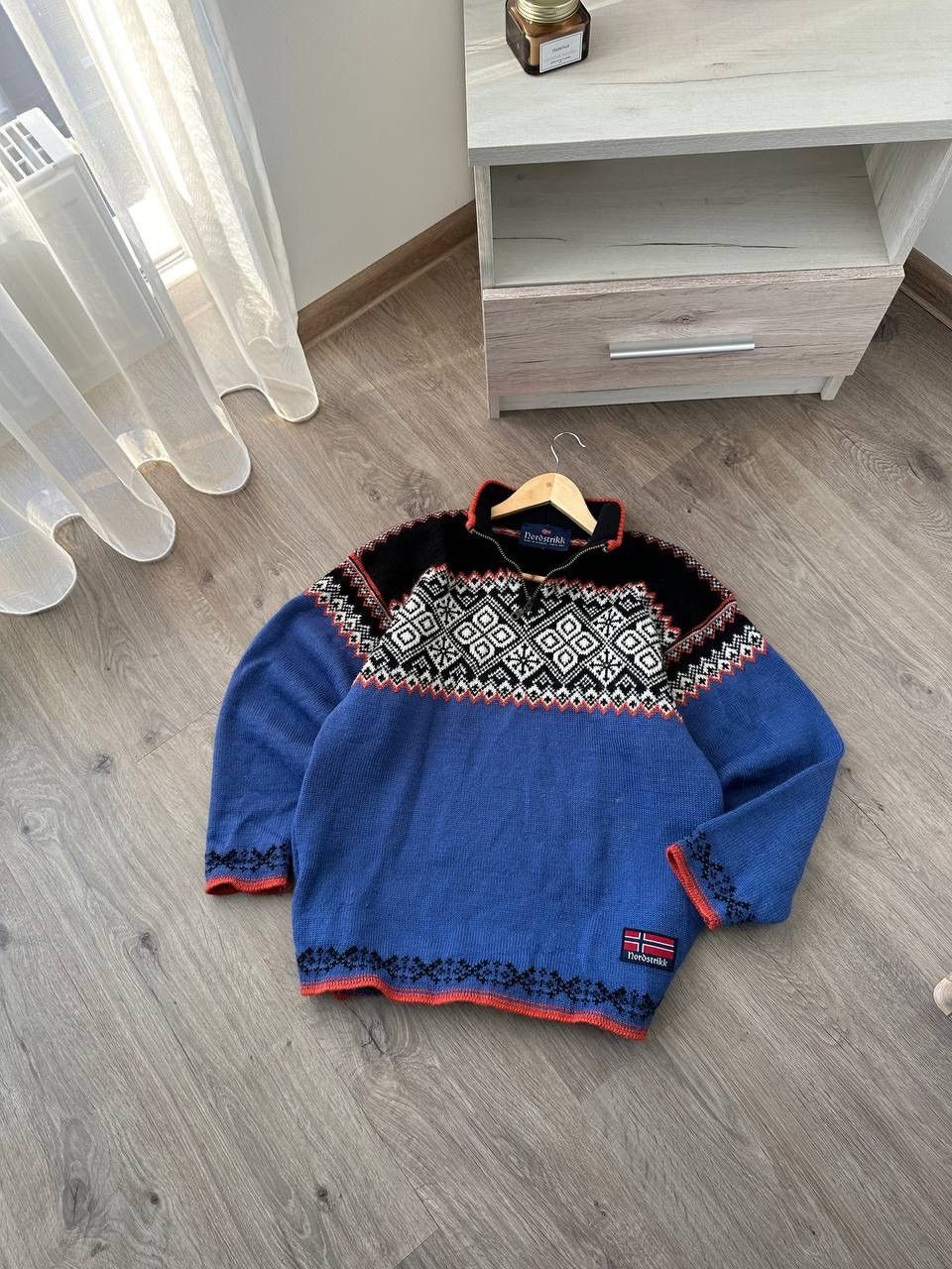 Vintage Vintage Nordstrikk Norway Wool Knit Blue Sweater Size US M / EU 48-50 / 2 - 3 Thumbnail