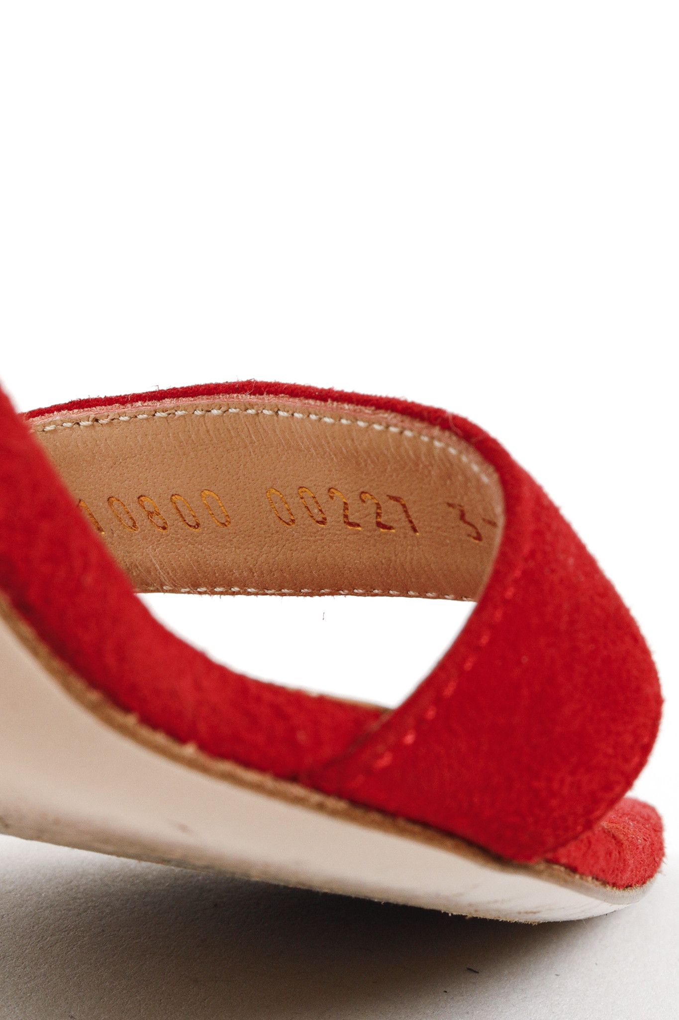 Gianvito Rossi Gianvito Rossi Red Chamois Suede Heel Sandals Size US 6.5 / IT 36.5 - 10 Thumbnail