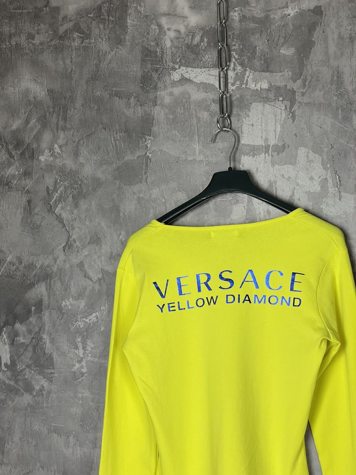 Versace × Vintage Versace Parfums line yellow diamond Y2K vintage t shirt Size M / US 6-8 / IT 42-44 - 3 Thumbnail
