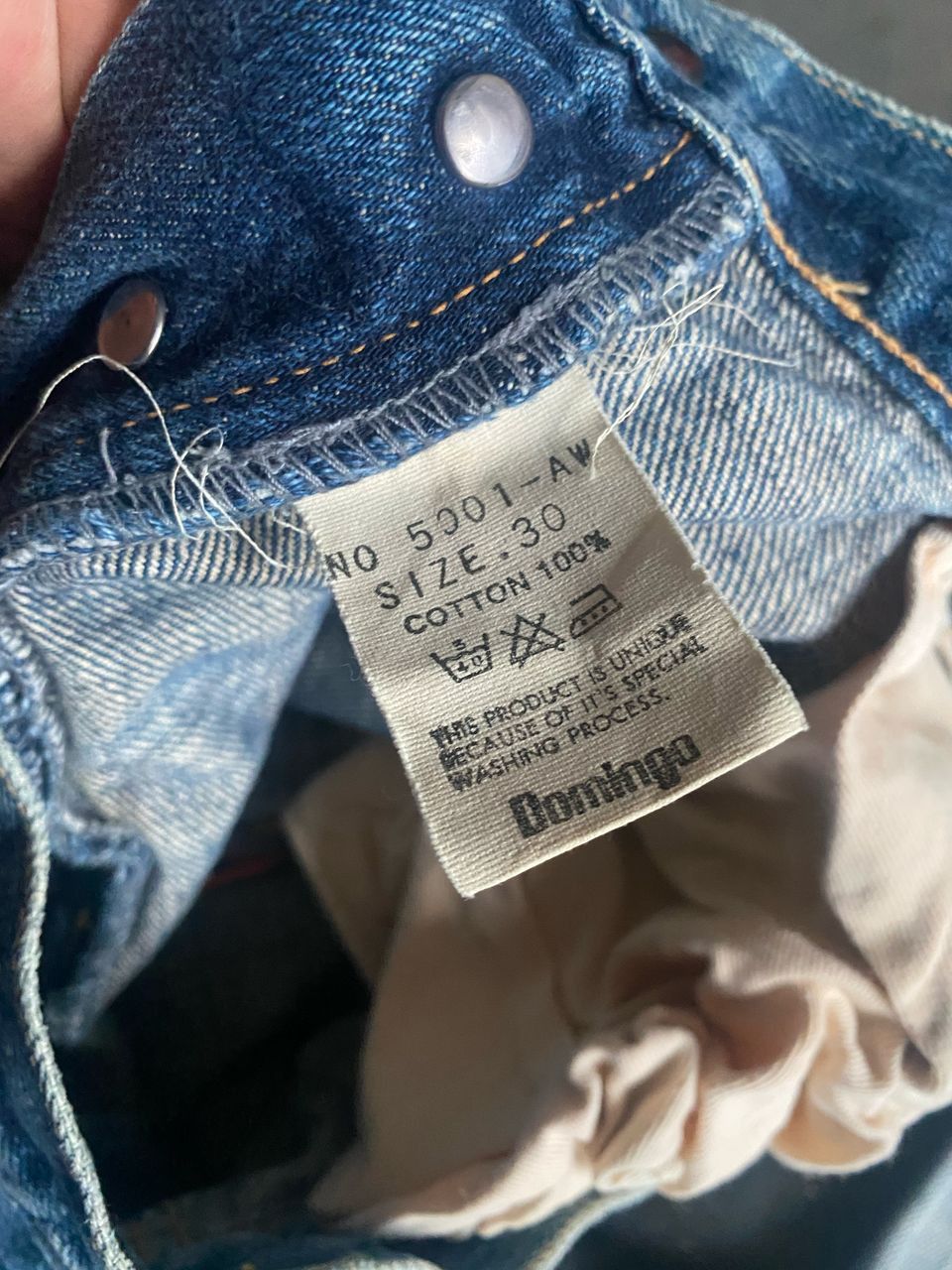 Japanese Brand 💥BEST OFFER💥Vintage Omigod Selvegde Distressed Denim Size US 31 - 17 Thumbnail
