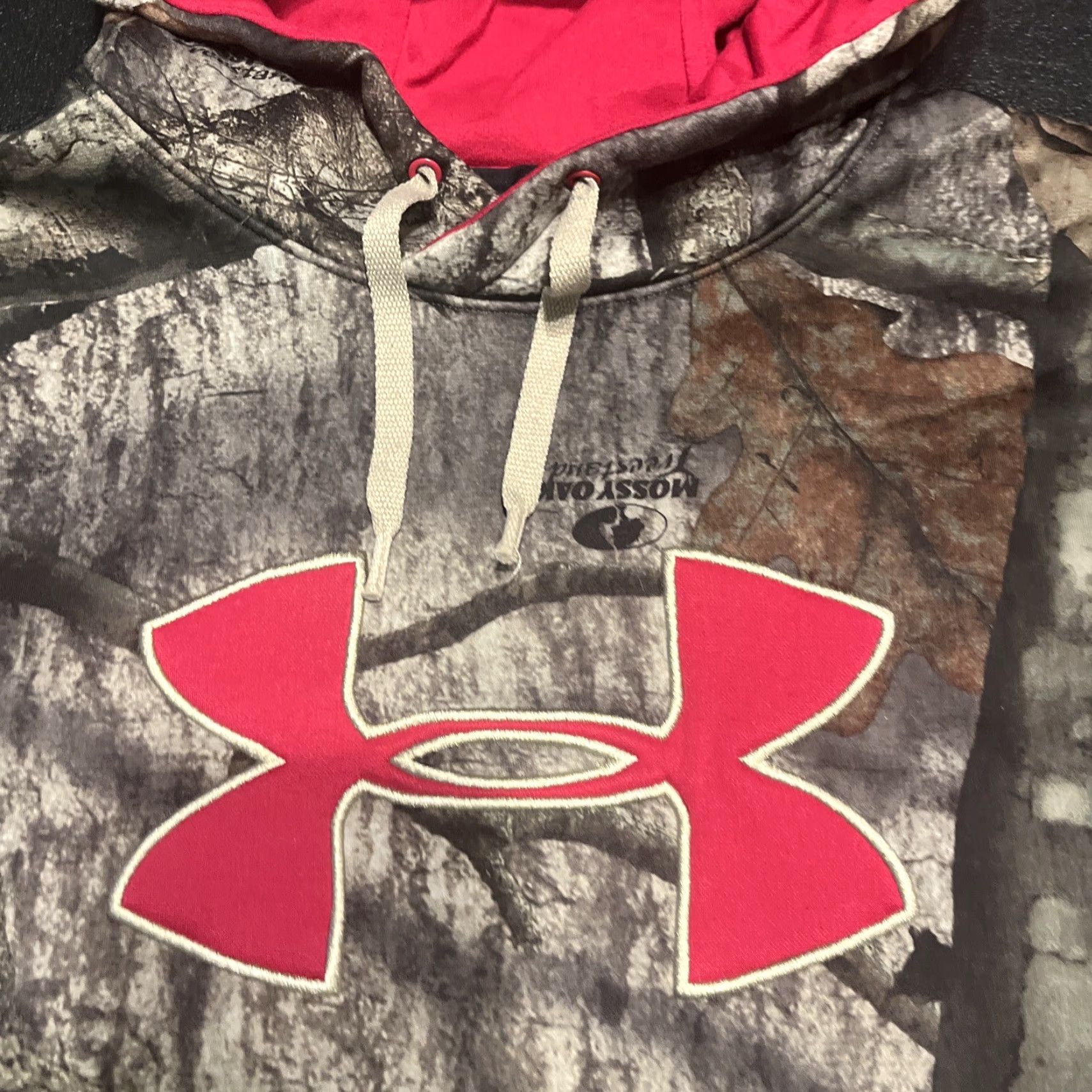 Under Armour Under Armour Hoodie Women Small Mossy Oak Camo Pink Logo Camouflage Hooded Pullover All Seasons Hunting Outdoor Size S / US 4 / IT 40 - 3 Thumbnail