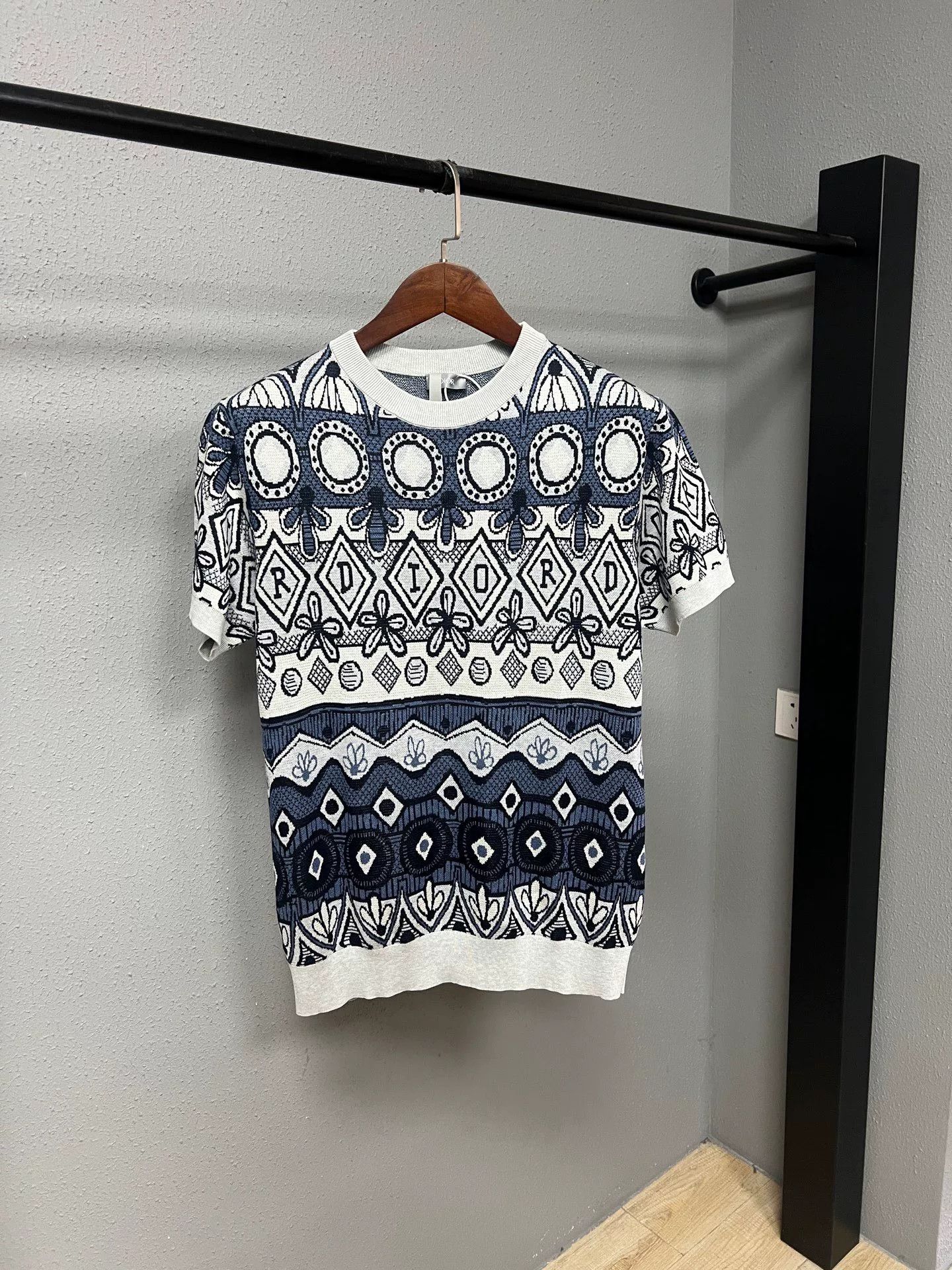 Dior Dior x Stussy Floral Knit Short Sleeve Top Size XS / US 0-2 / IT 36-38 - 1 Thumbnail