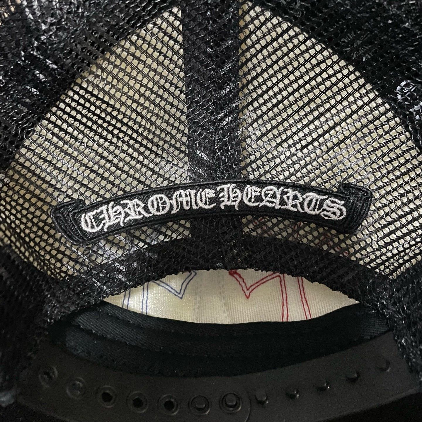 Chrome Hearts Chrome Hearts Red White Blue Cross Trucker Hat Size ONE SIZE - 3 Thumbnail