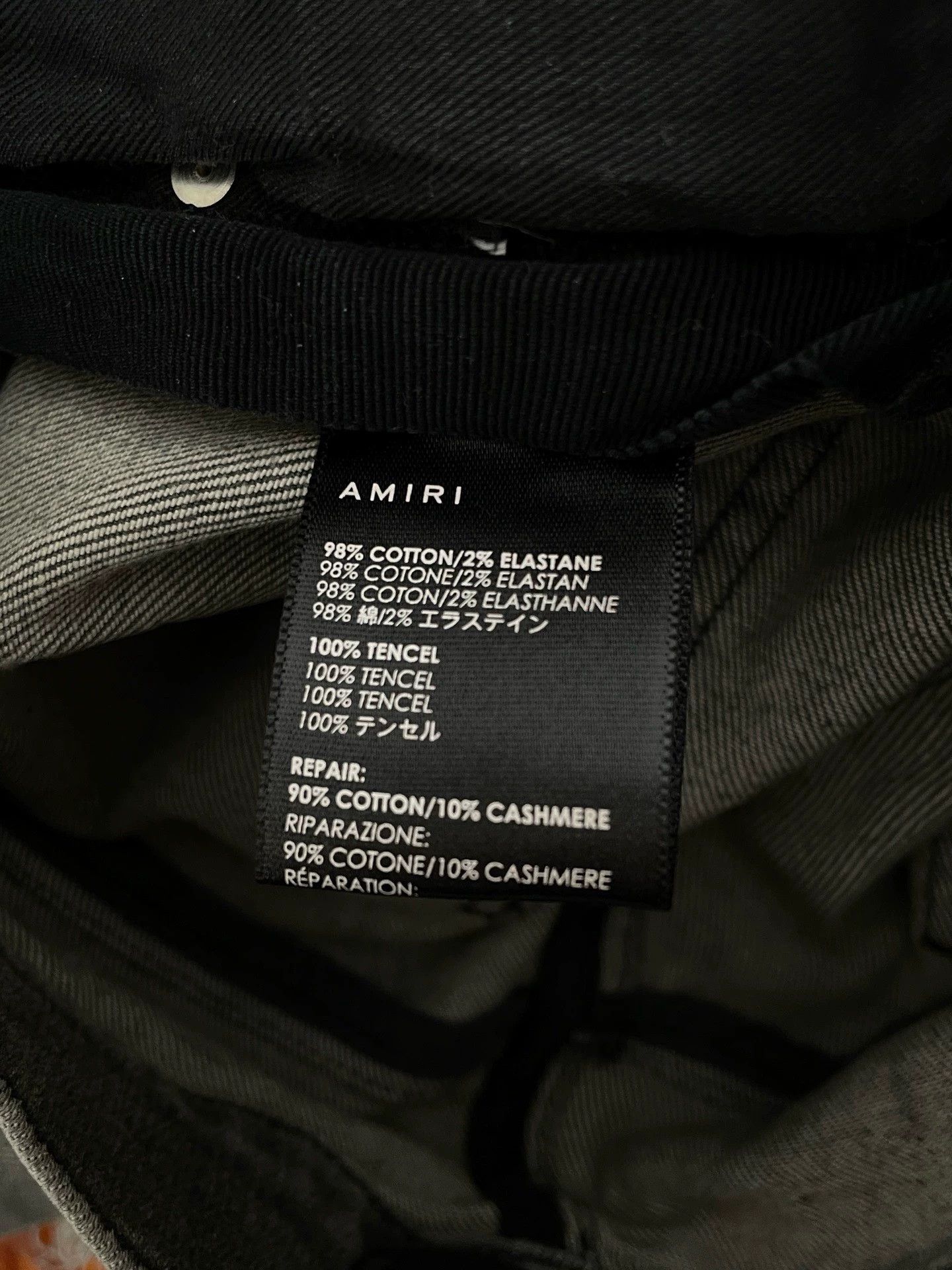 Amiri Amiri MX1 Gray/Black Destructed Waffle Jacket 31 Size US 31 - 4 Thumbnail