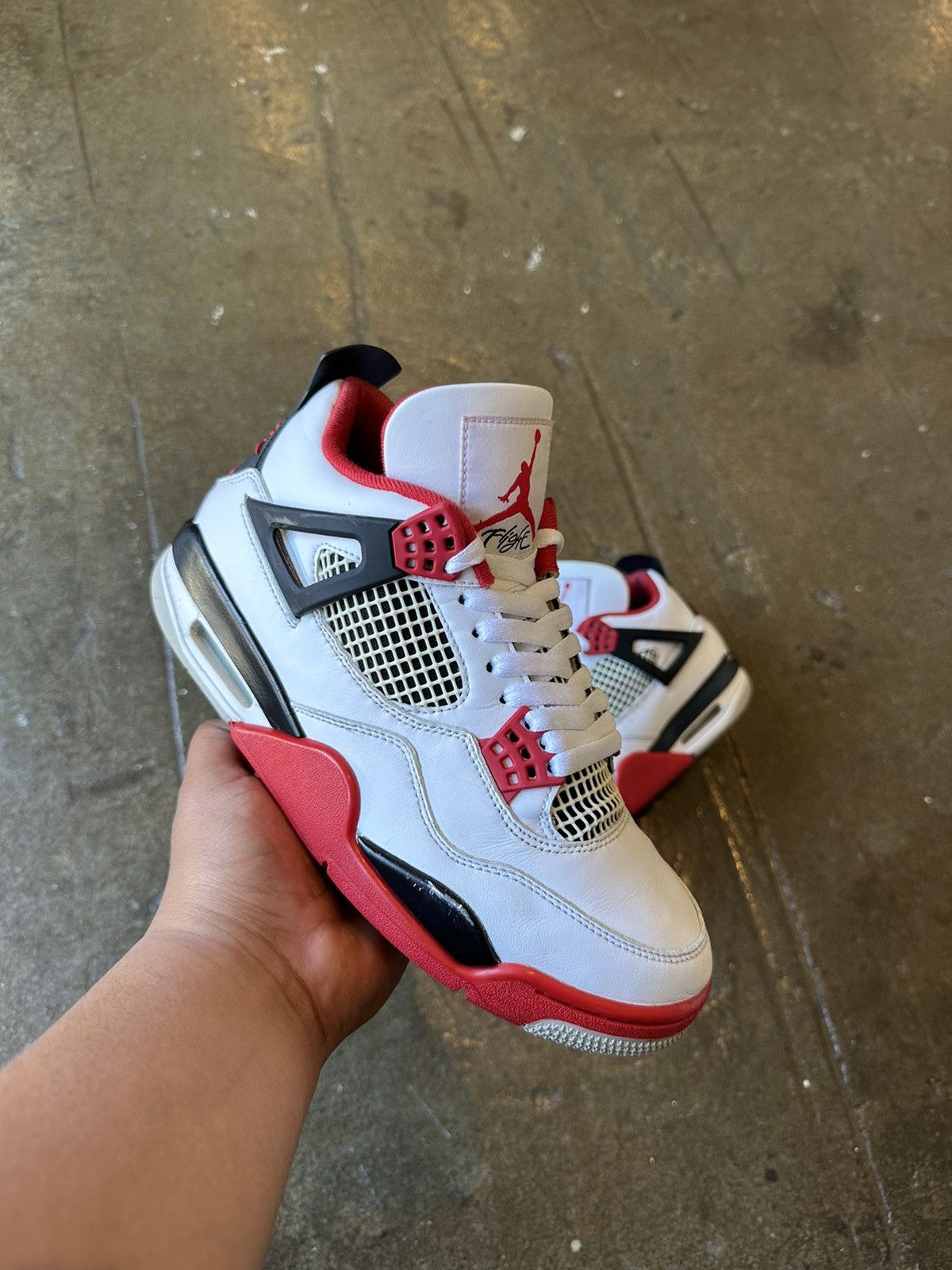 image of Nike Aj4 Air Jordan 4 Retro Fire Red Bred Reimagined Size 7.5 Shoes, Women's