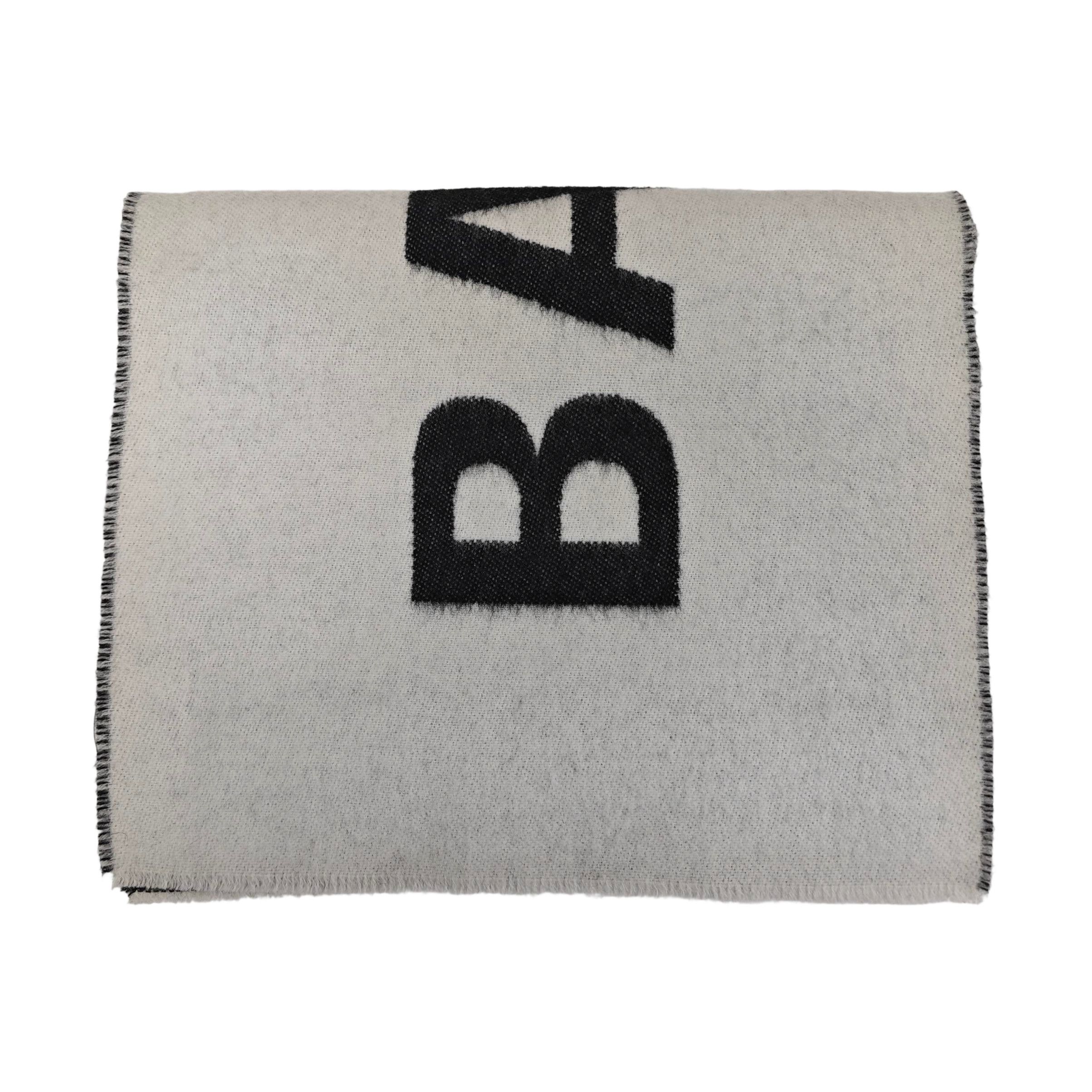 Balenciaga Balenciaga Logo Wool Scarf One Size Size 30 - 1 Thumbnail