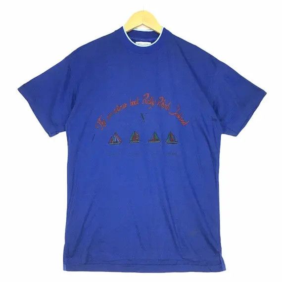 Valentino Vtg VALENTINO GARAVANI JEANS Italy Sailing Tee Shirt Yacht Size M / US 6-8 / IT 42-44 - 1 Thumbnail