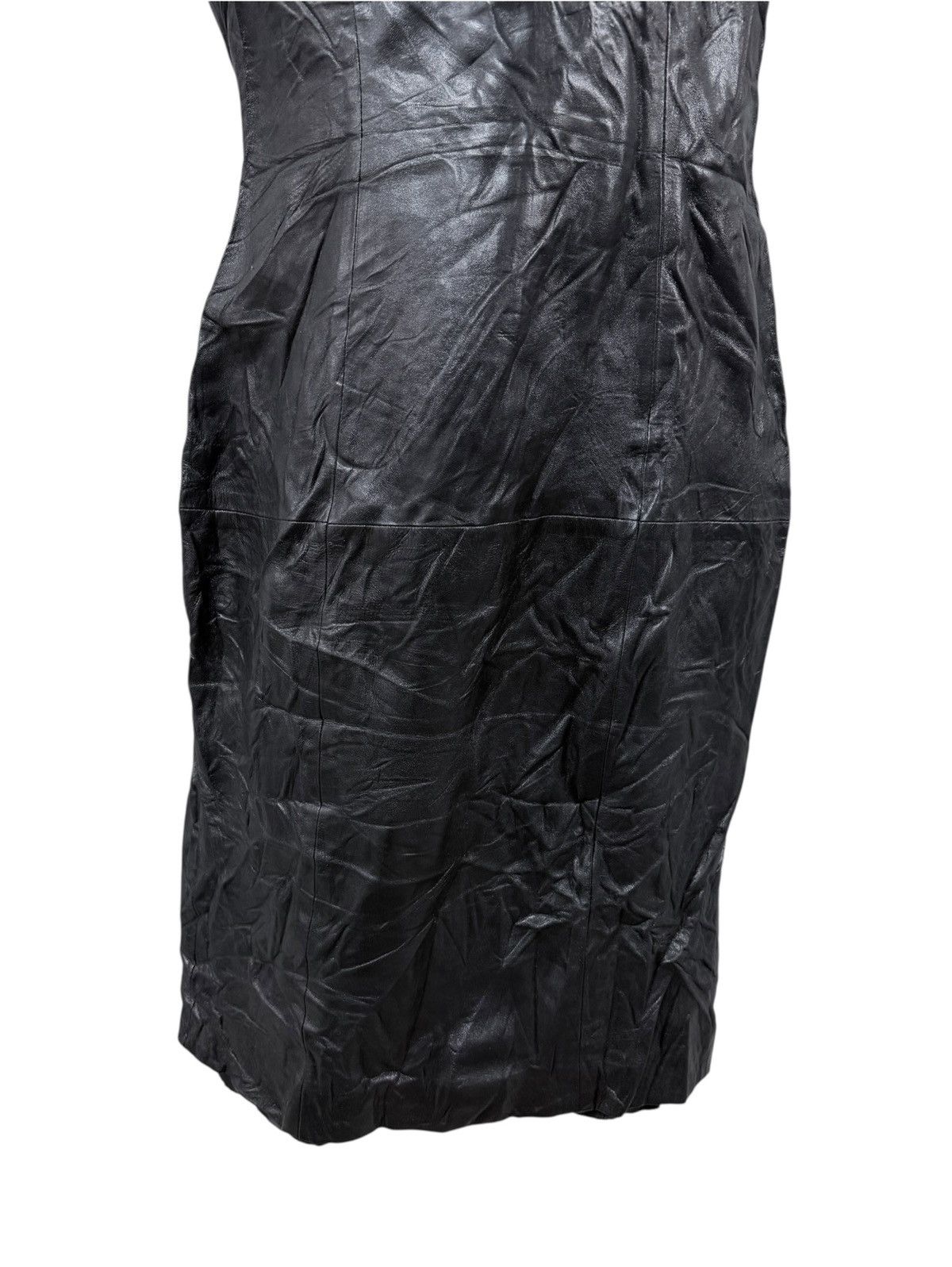 Gucci Vtg💥Gucci Era Tom ford Designer Dress Leather Black Size M / US 6-8 / IT 42-44 - 6 Thumbnail