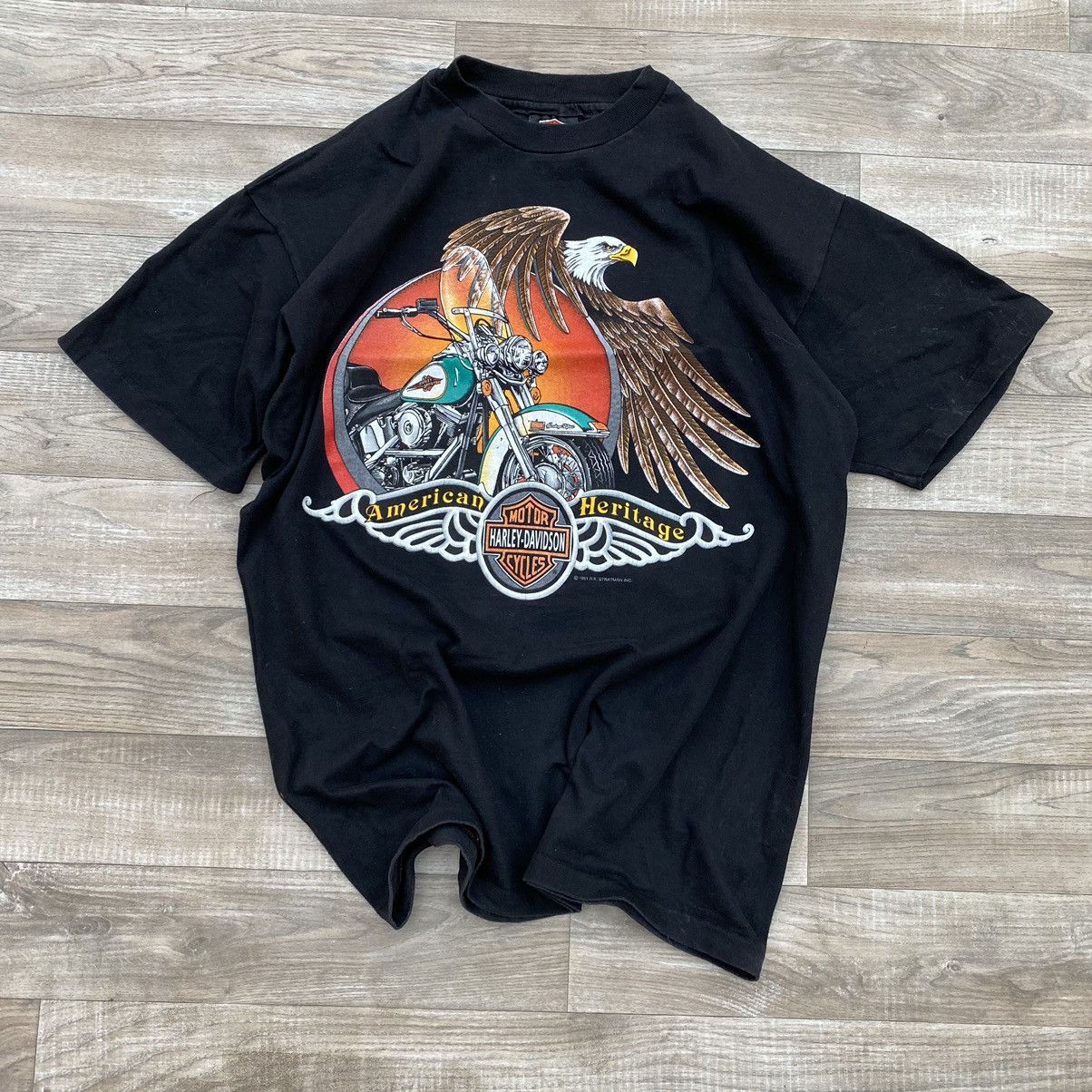 Harley Davidson Vintage 90s Harley Davidson Tee Size US L / EU 52-54 / 3 - 1 Thumbnail