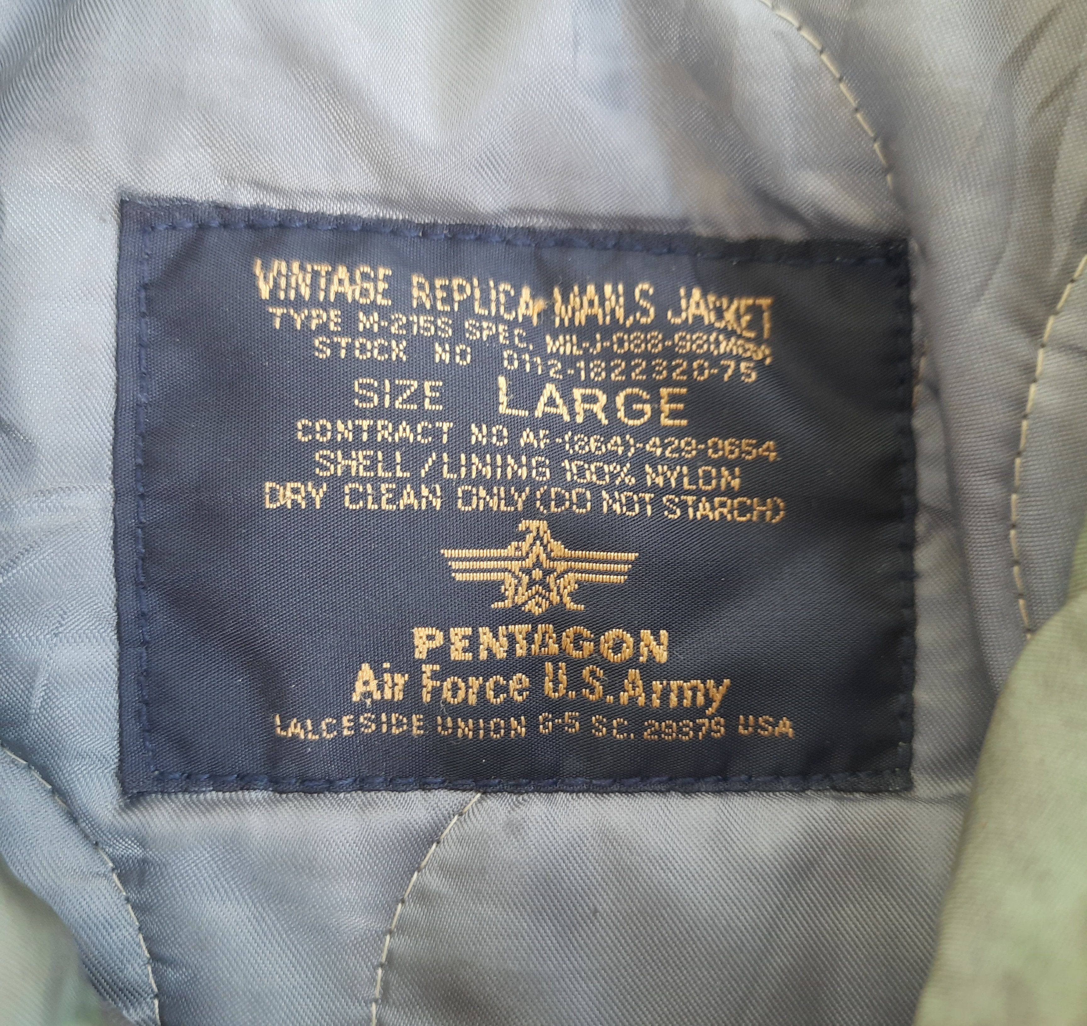 Japanese Brand Vintage Replica Pentagon US Army Air Force Bomber Jacket Size US L / EU 52-54 / 3 - 8 Thumbnail