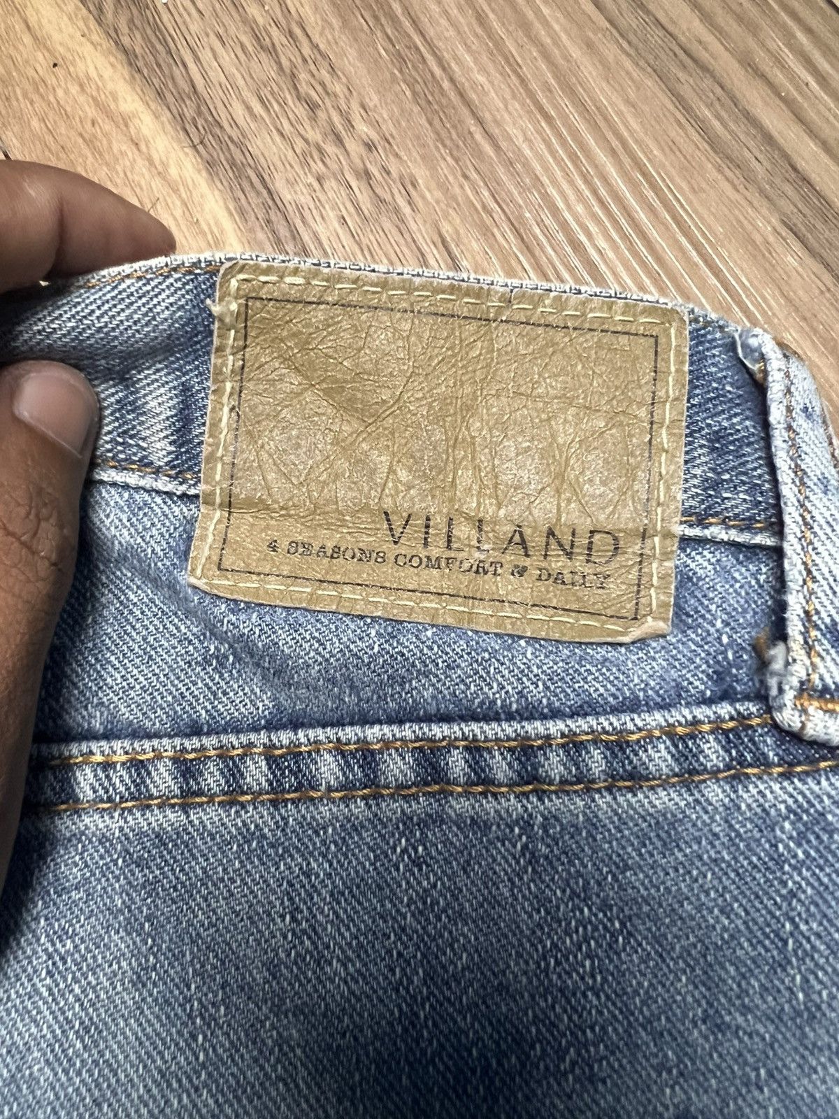 VILLAND VILLAND Denim Jeans 100% Cotton | Straight Fit (41) Size US 34 / EU 50 - 12 Thumbnail
