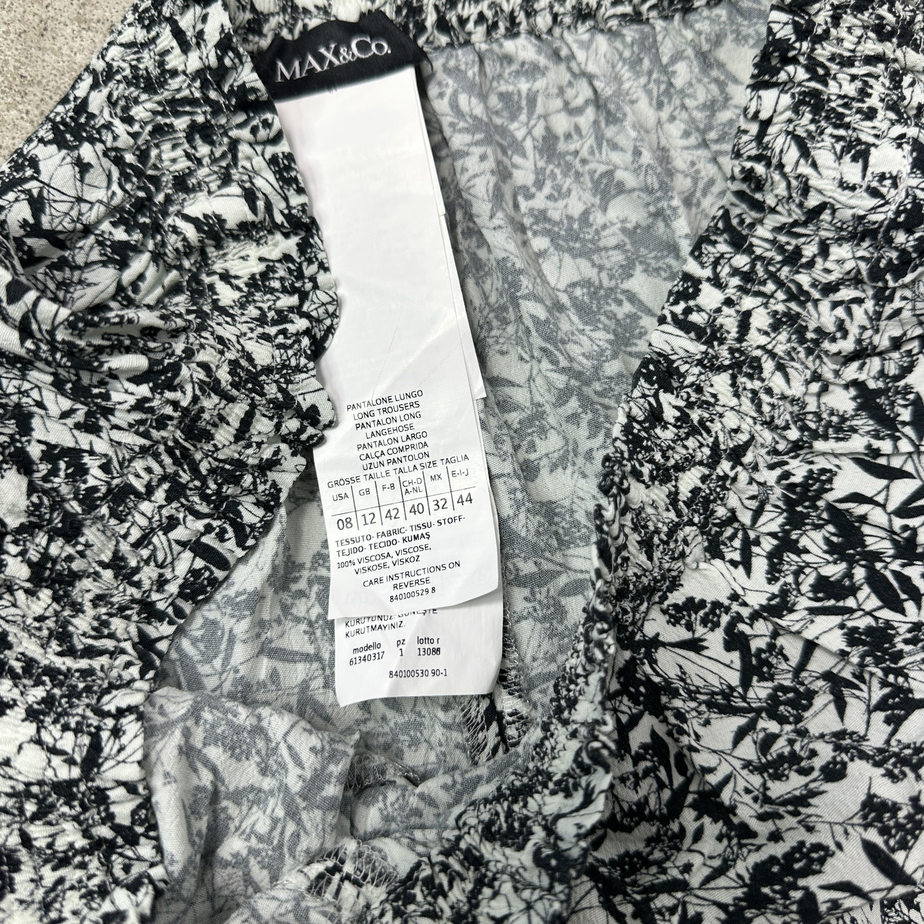 Vintage Vintage Streetwear Viscose Wide Leg Printed Pants 00s Size 26" / US 2 / IT 38 - 6 Thumbnail