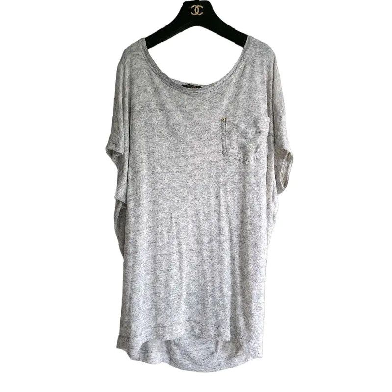 Louis Vuitton Louis Vuitton Gray Cotton Logo Short Sleeve Tee 0089 Size L / US 10 / IT 46 - 1 Thumbnail
