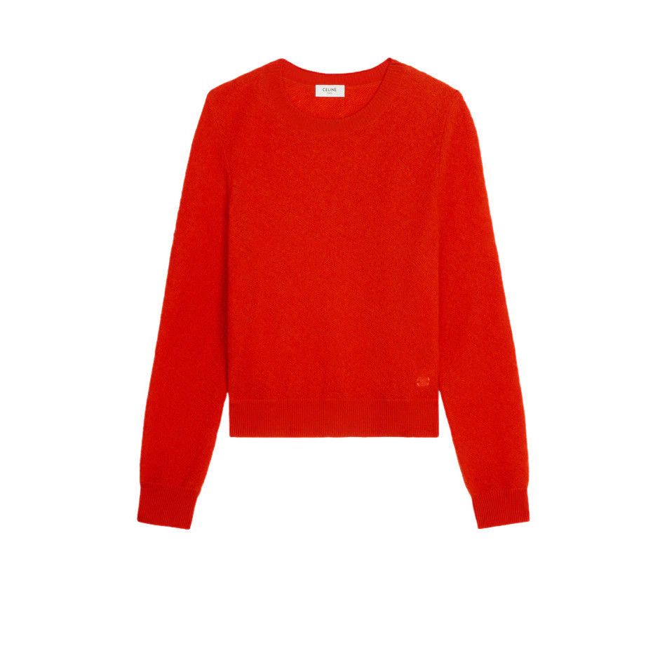 Celine CELINE $1350 Bright Red Wool Sweater New & Authentic (Men's Size US M / EU 48-50 / 2 - 1 Thumbnail