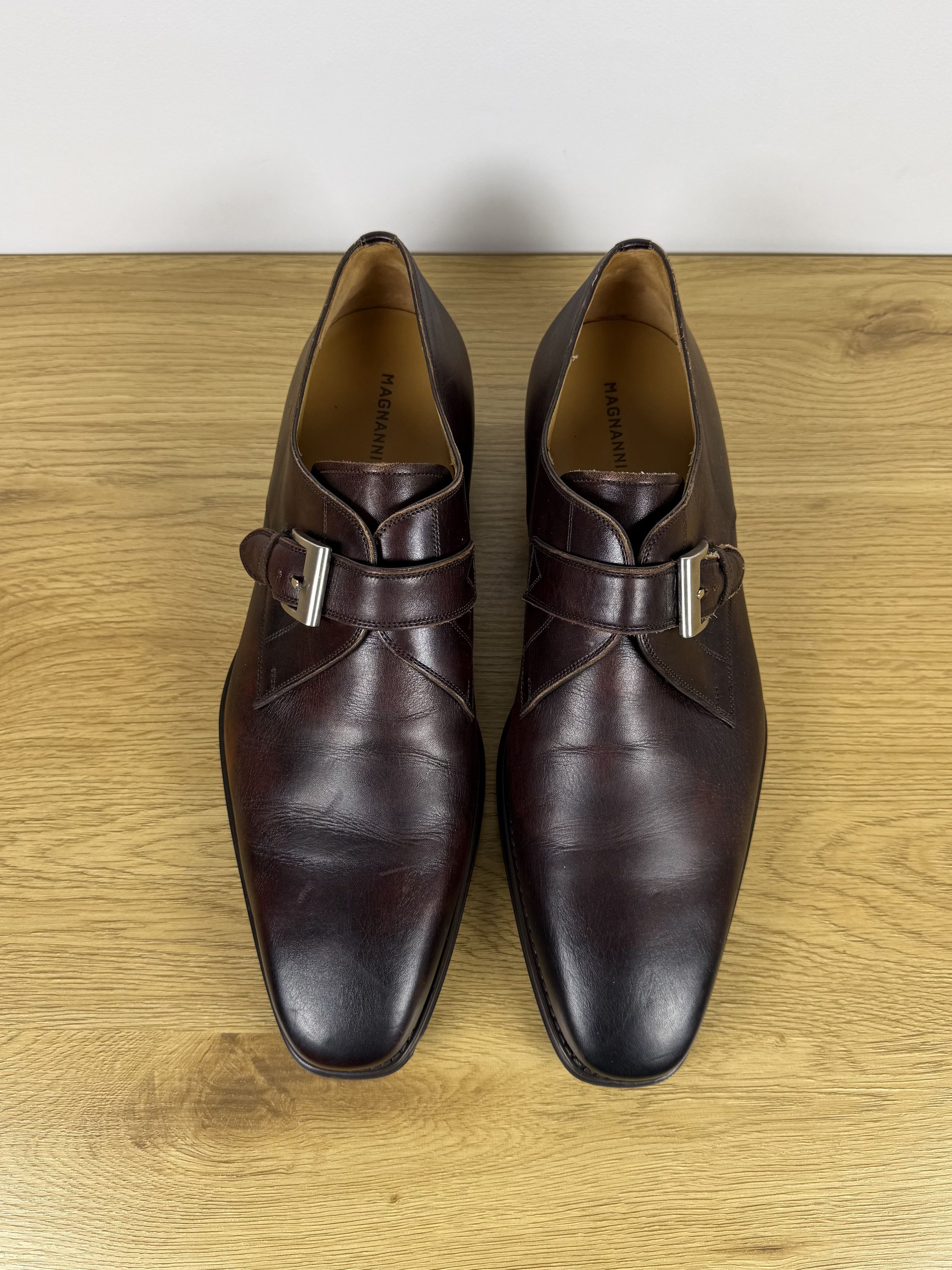 Magnanni Men's Magnanni Leather Single Buckle Monk Straps Shoes US 14 Size US 14 / EU 47 - 4 Thumbnail