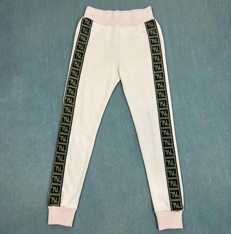 Fendi FENDI Pink Cotton Casual Pants for Women 0089 Size 23" - 1 Thumbnail