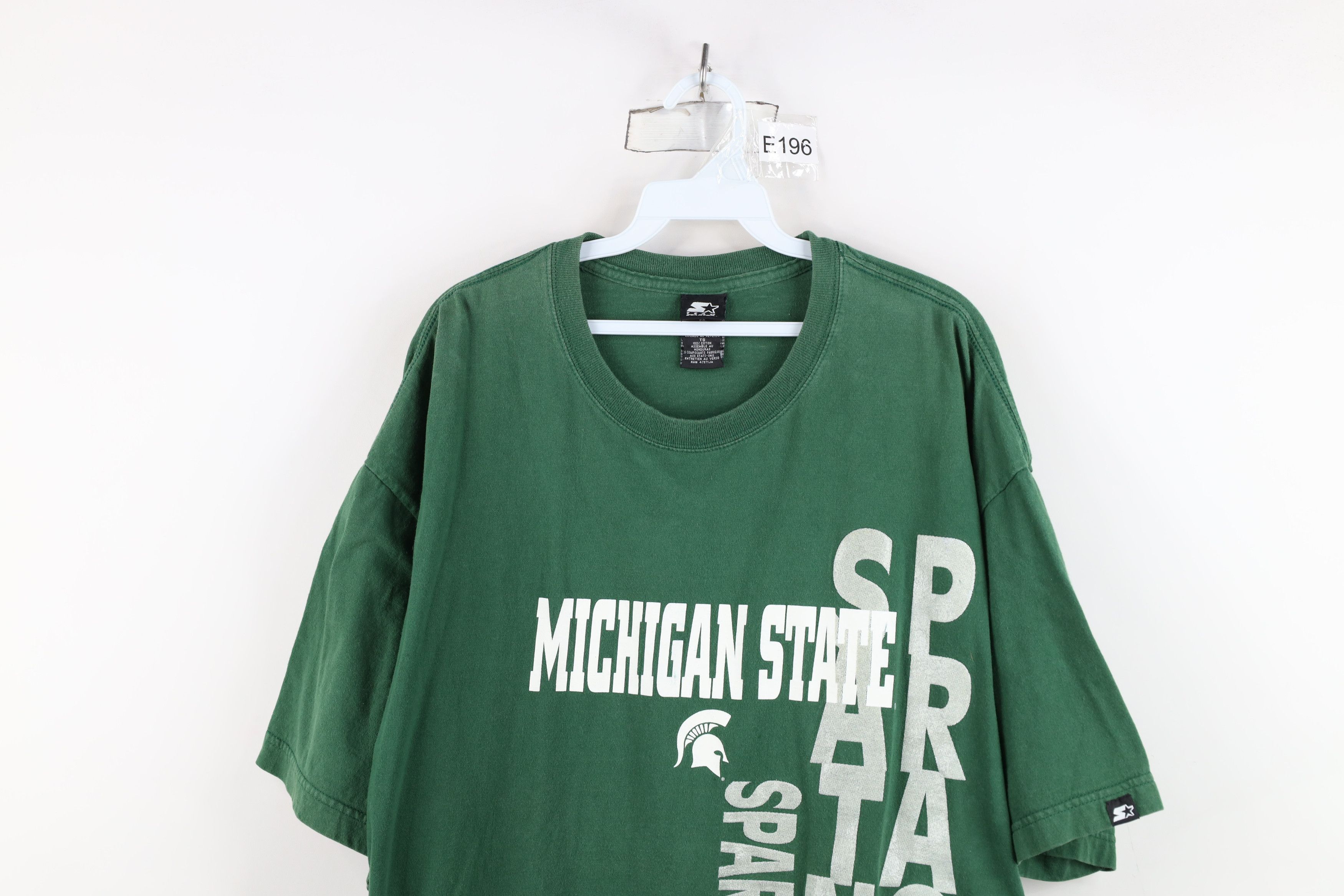 Starter Vintage 90s Starter Michigan State University Baggy T-Shirt Size US XL / EU 56 / 4 - 2 Thumbnail