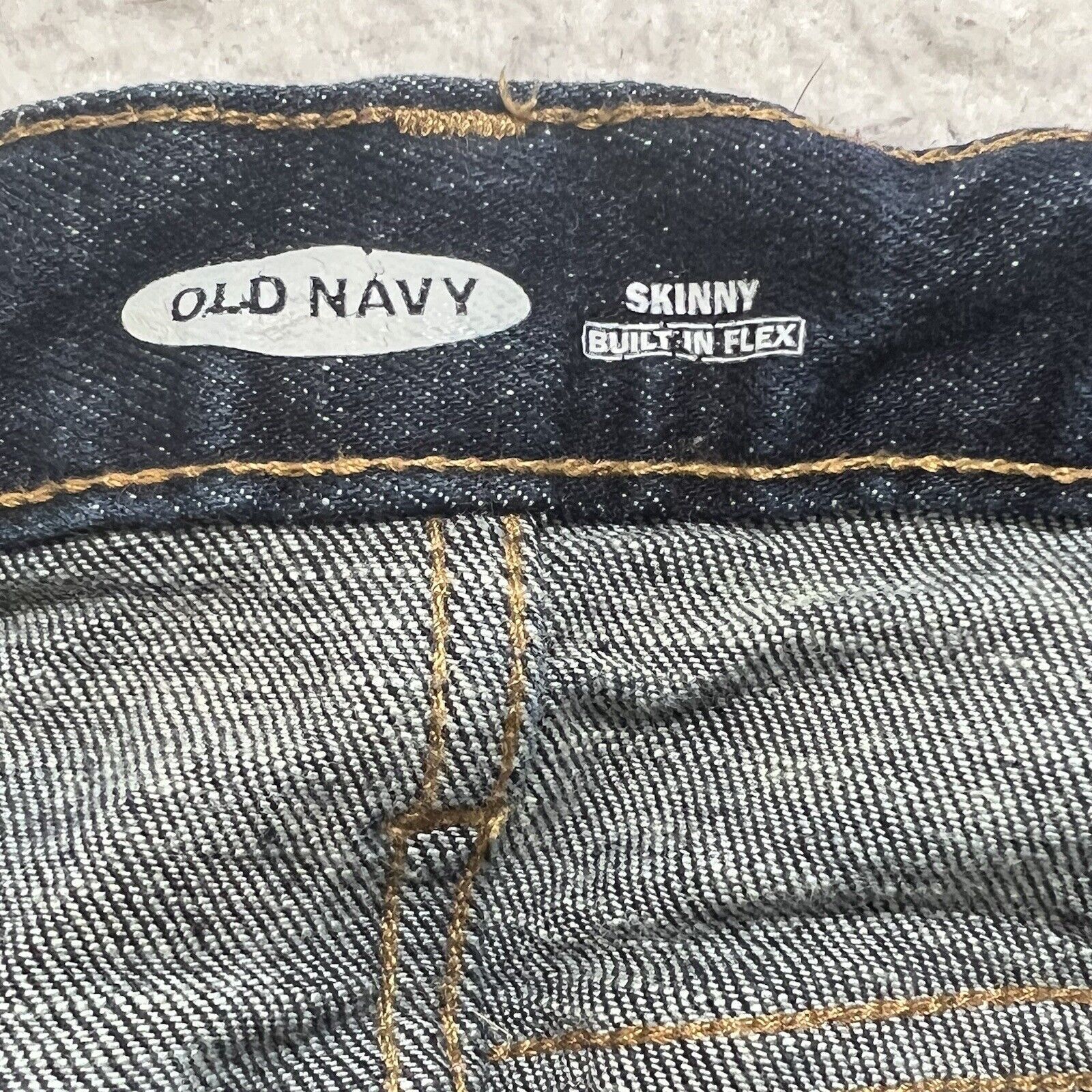 Old Navy Old Navy 32x33 Skinny Denim Jeans Dark Navy Blue Size US 32 / EU 48 - 4 Thumbnail