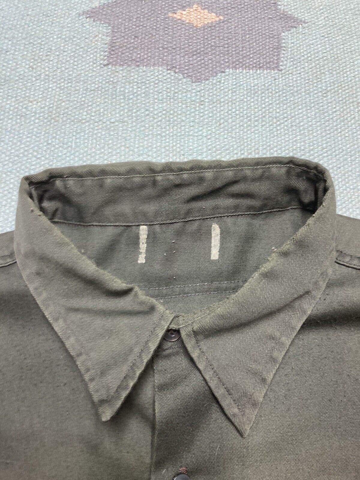 Vintage VTG 50s work shirt twill distressed selvedge gussets XXL 2XL Size US XXL / EU 58 / 5 - 6 Thumbnail