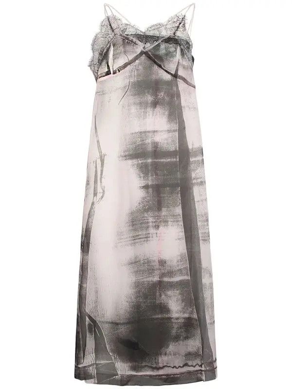 Maison Margiela o1y0625 Midi Dress in Multicolor Size S / US 4 / IT 40 - 1 Thumbnail