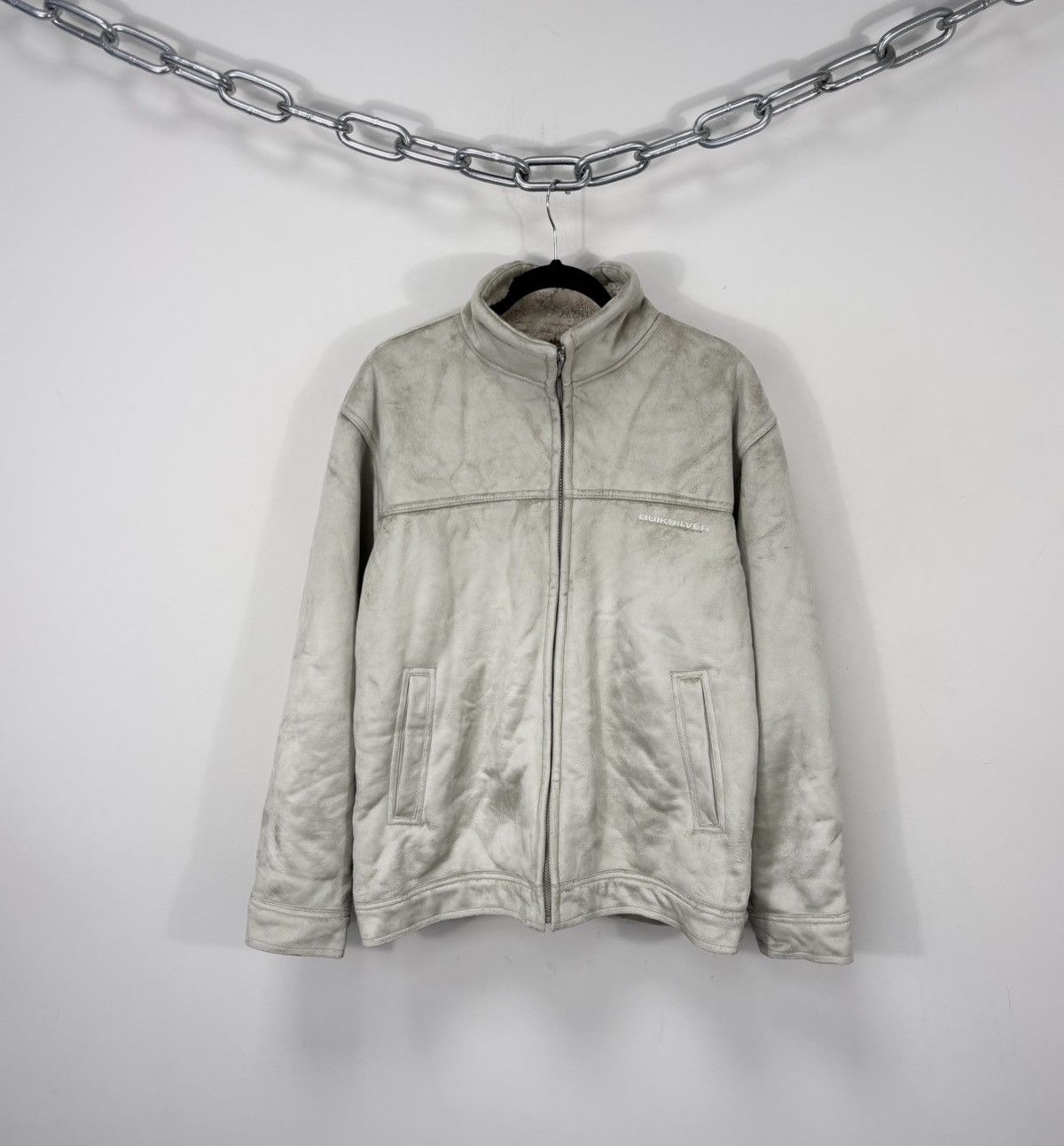 Quiksilver Vintage Quiksilver Men’s Pale Green Sheepskin Jacket Coat Size US L / EU 52-54 / 3 - 1 Thumbnail
