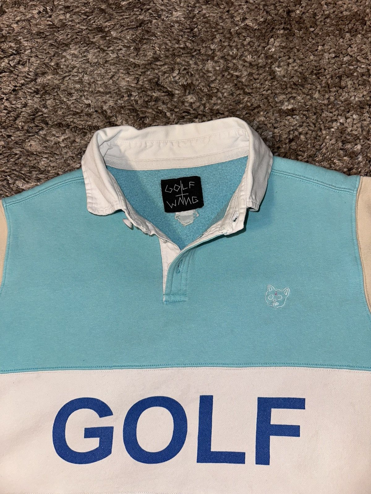 Golf Wang Golf Wang F/W 2014 Rugby Polo Blue/White Rare Size US L / EU 52-54 / 3 - 5 Thumbnail