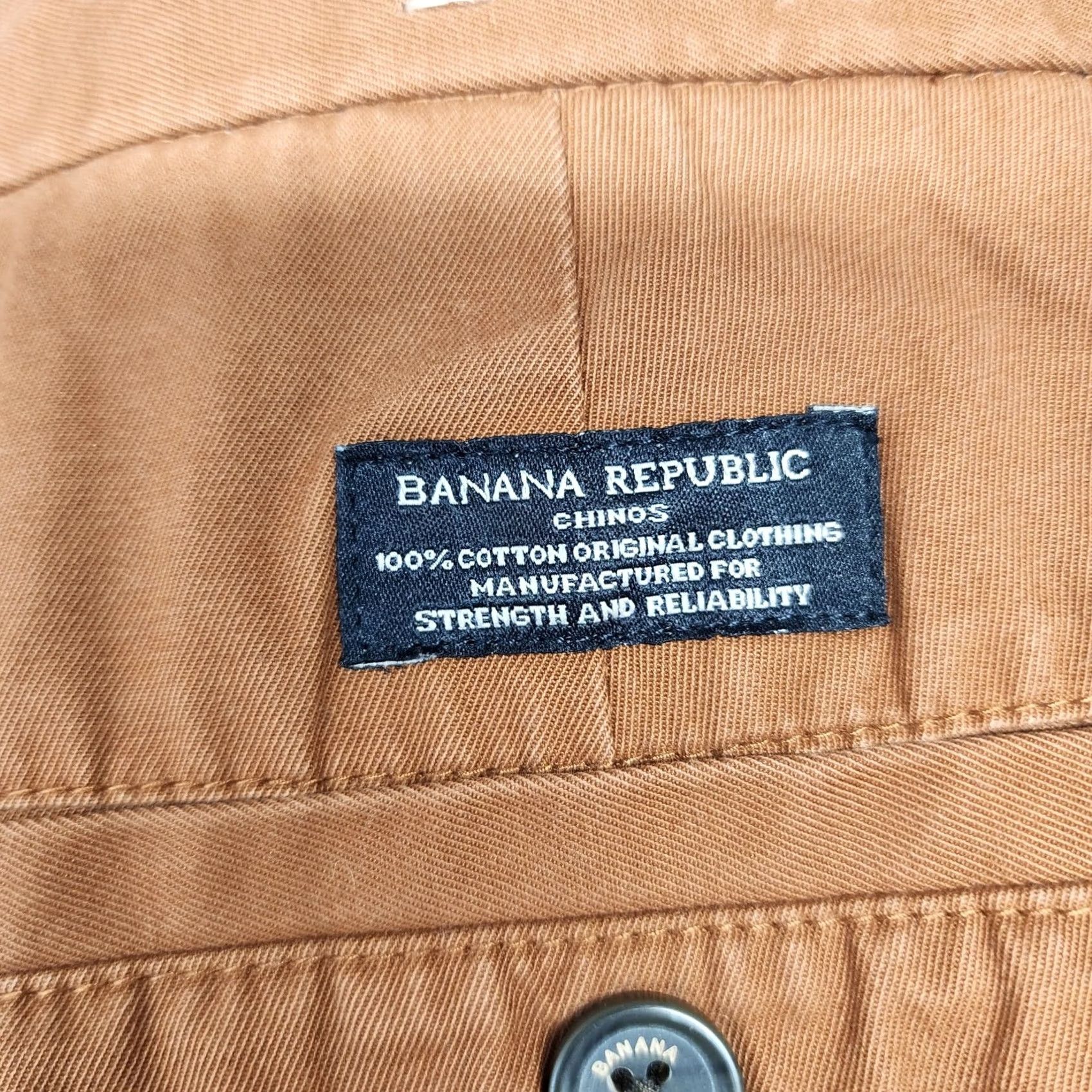 Banana Republic Banana Republic Pants Mens Chino Flat Front Cotton 33x32 Burnt Sienna 33x34 Regular Mens Clothing Brown Size US 33 - 4 Thumbnail