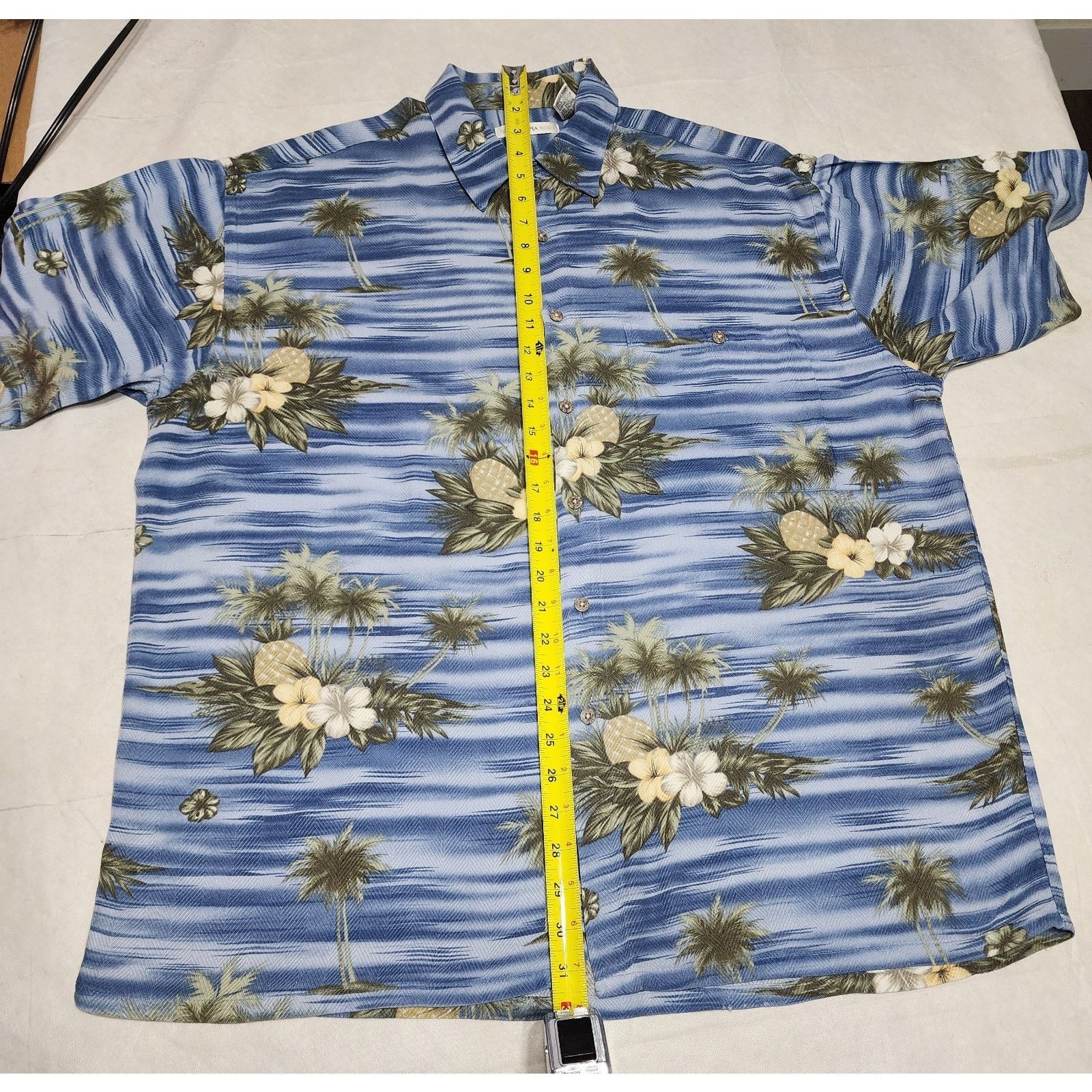 Campia Moda Campia Moda Mens L Hawaiian Shirt Pineapple Blue Floral Size US L / EU 52-54 / 3 - 4 Thumbnail