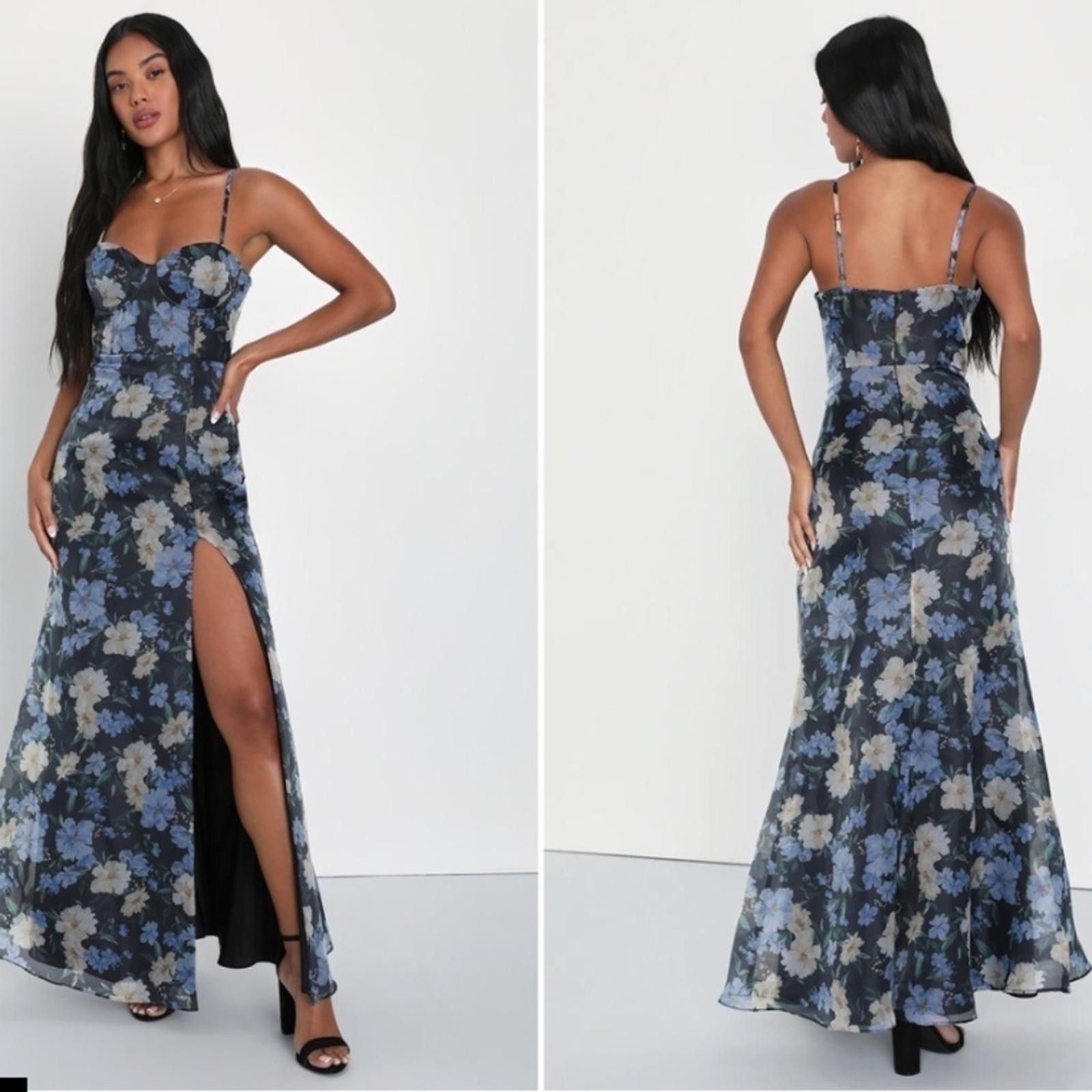 Lulus LULUS Bustier Sexy Floral Prom Wedding Chic Maxi Dress Size XS / US 0-2 / IT 36-38 - 4 Thumbnail