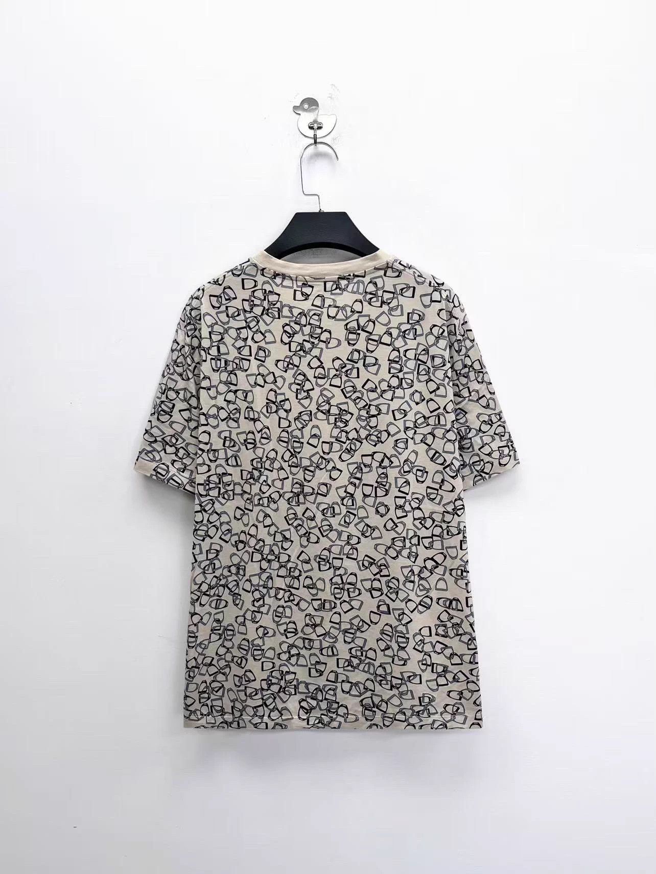 Hermes Hermes Beige All Over Horsebit Logo Crew Short-Sleeve Tee M Size M / US 6-8 / IT 42-44 - 2 Thumbnail
