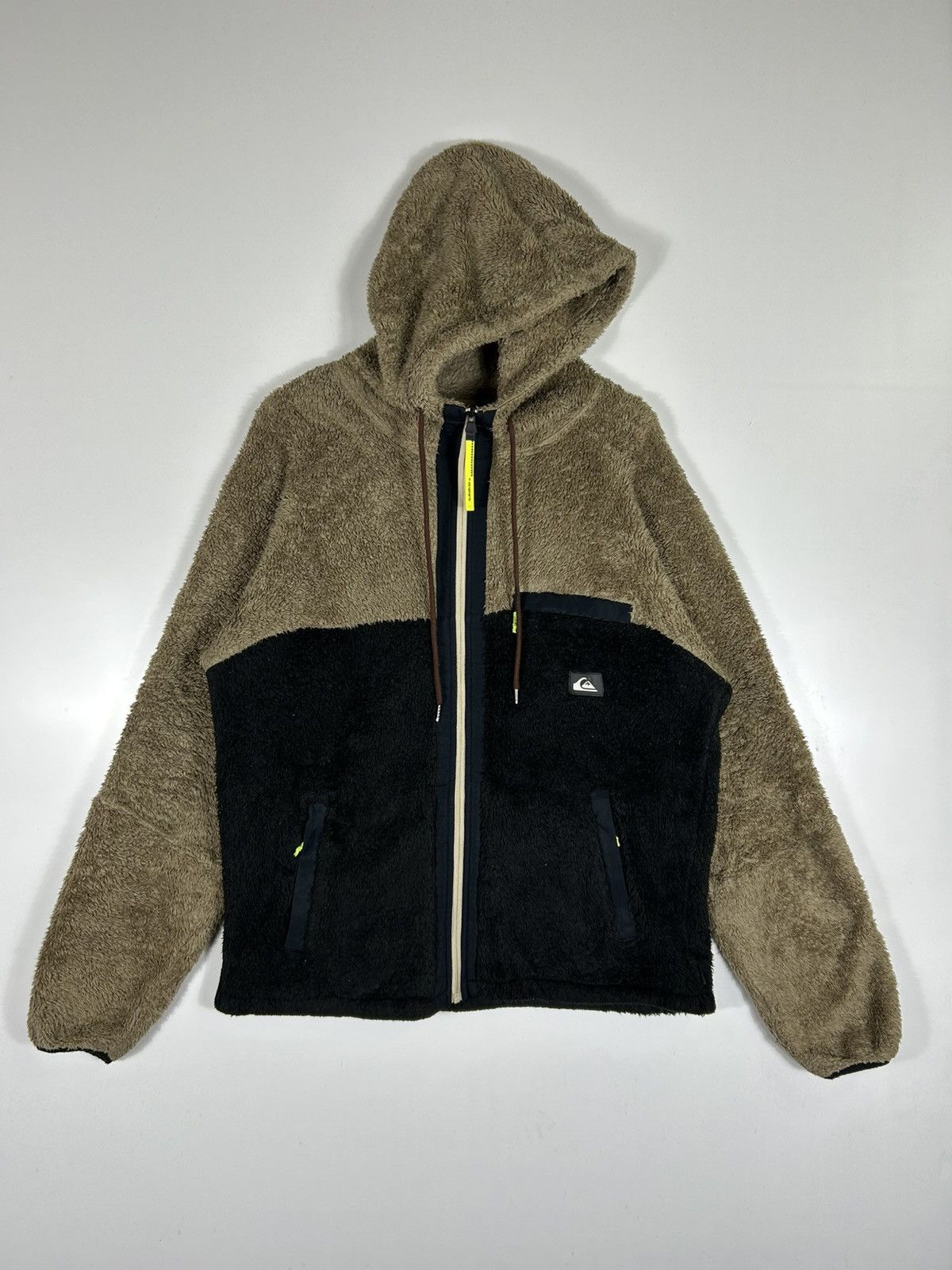 Quiksilver Vintage Quiksilver Colour block Hoodie Tech Fleece Jacket Size US L / EU 52-54 / 3 - 1 Thumbnail