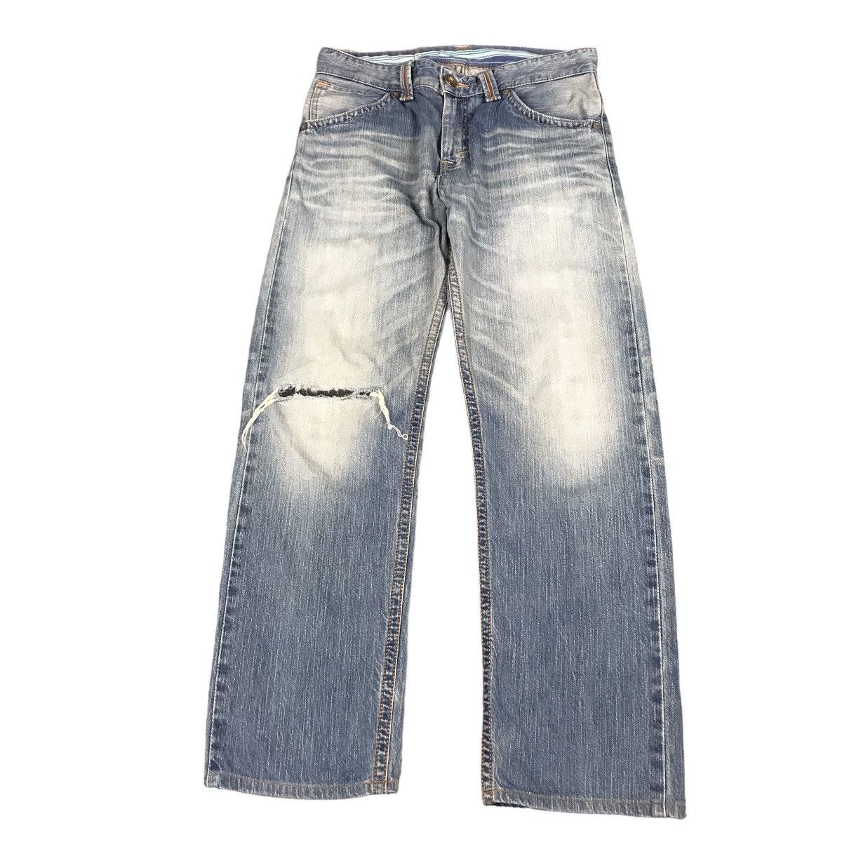 image of Distressed Denim Edwin Denim Pants in Light Denim, Men's (Size 34)