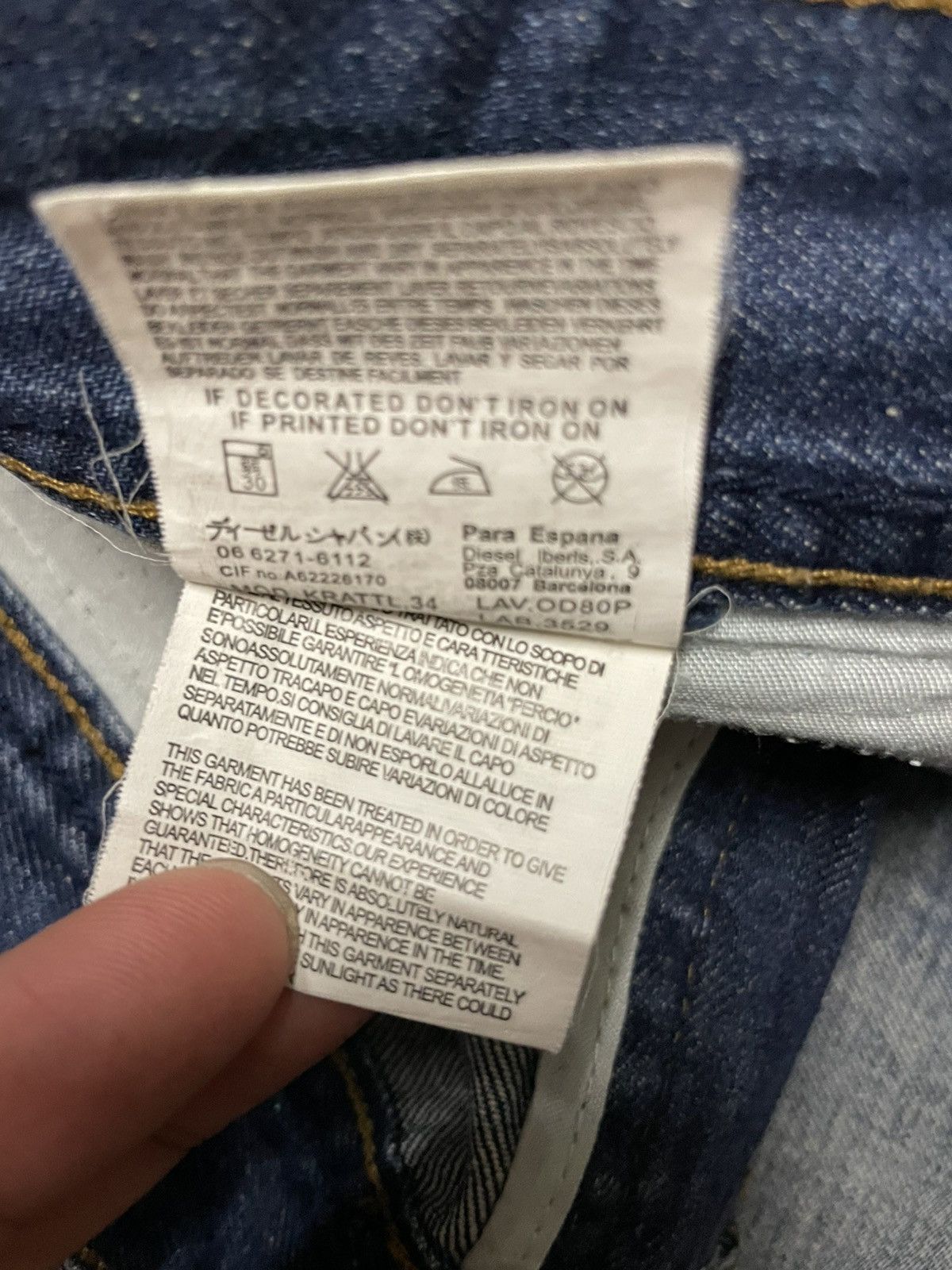 Diesel 💥Vintage Diesel DNA ( Dirtynewage ) Mudwash Jeans Italy Size 31" - 10 Thumbnail