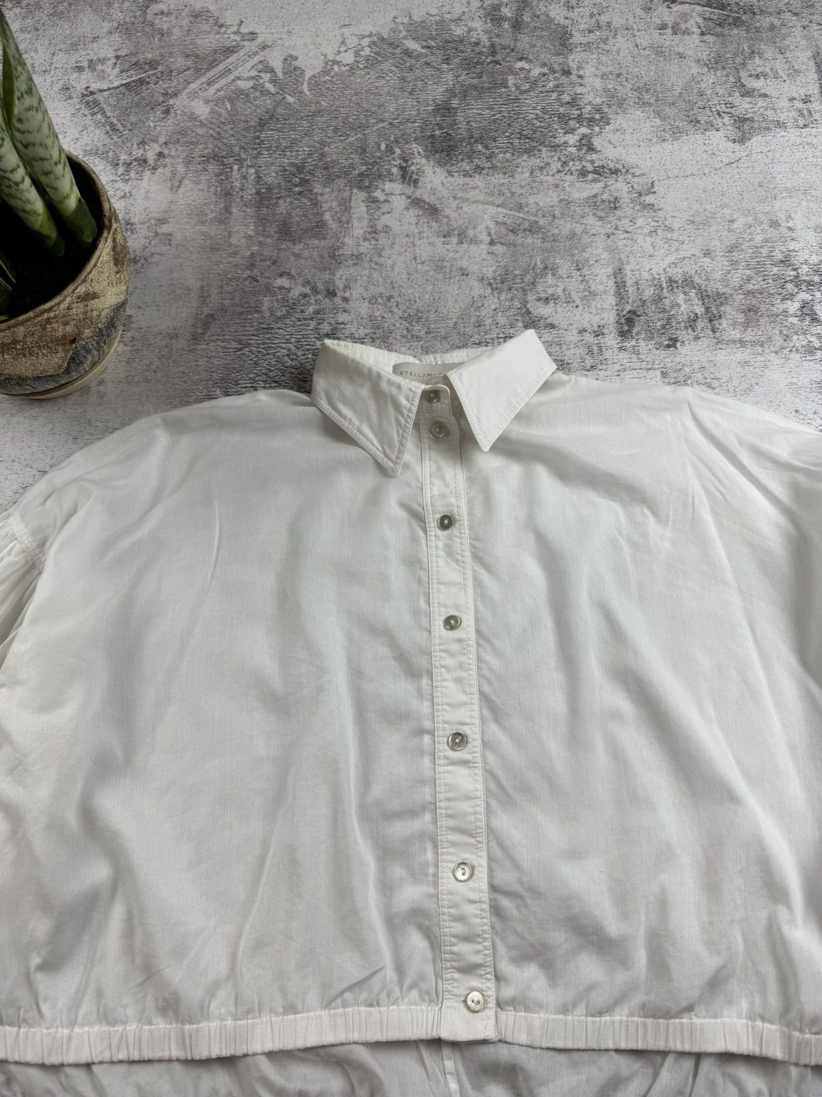 Stella McCartney Stella McCartney White Cropped Puff Sleeves Fit Button Women’s Longsleeve Shirt Size S / US 4 / IT 40 - 6 Thumbnail