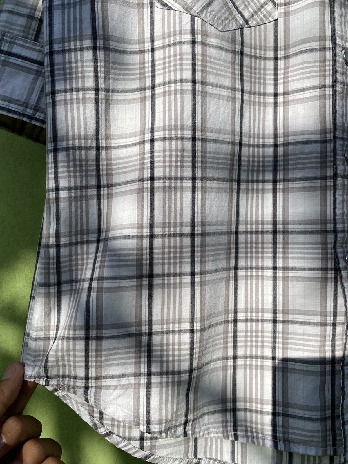 semanticdesign Semantic Design Vintage Western Plaid Snap Embroidery Detail Size US L / EU 52-54 / 3 - 6 Thumbnail