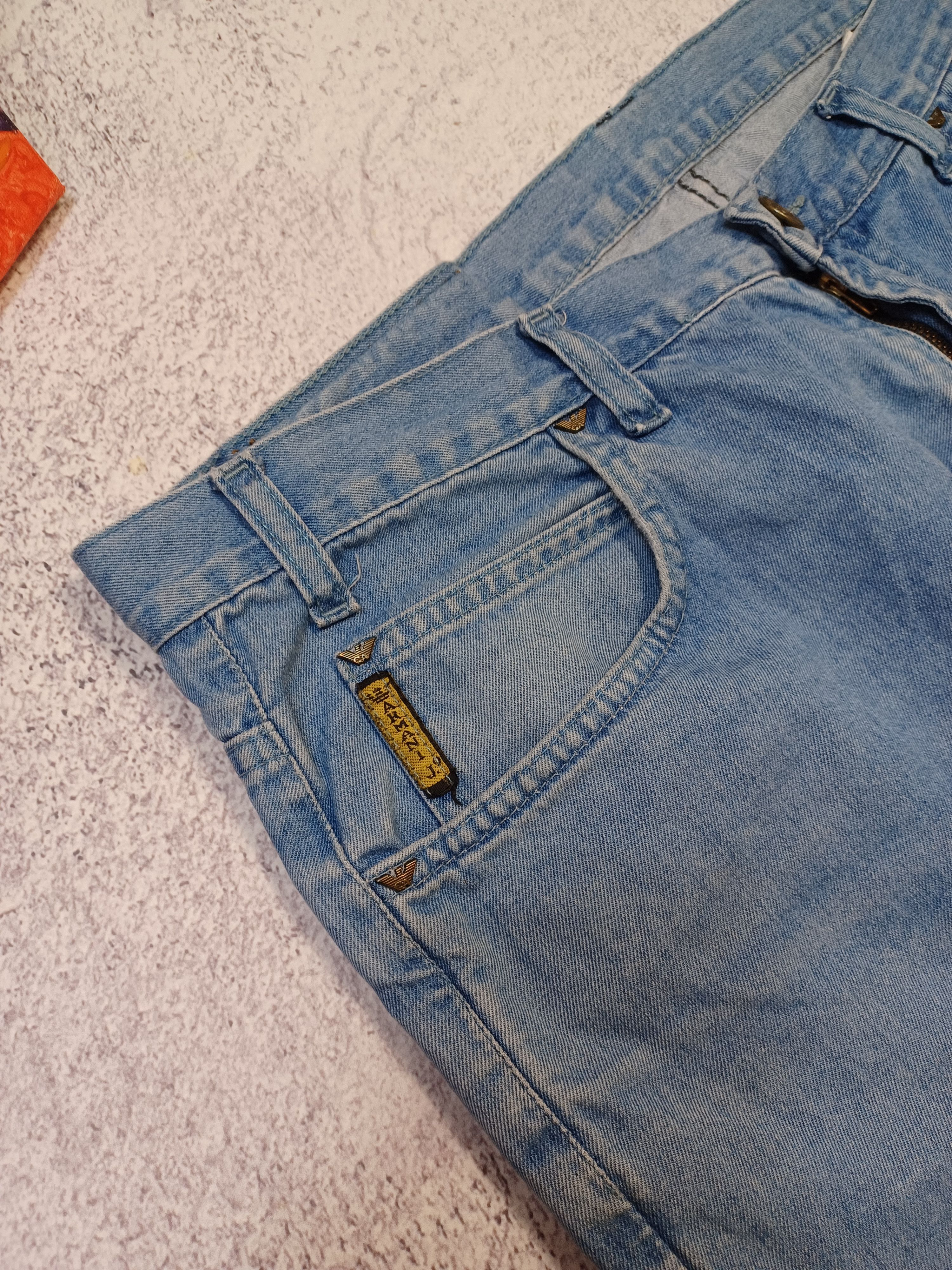 Giorgio Armani Vintage Armani Jeans Y2K Blue Stonewashed Denim Jeans Pants Size US 34 / EU 50 - 12 Thumbnail