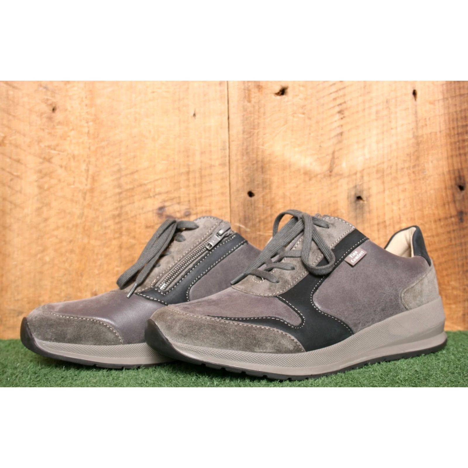 Vintage VINTAGE Finn Comfort Mori Gray/Black Leather & Suede Sneakers Women UK 5.5 US 8 Please note: original content indicates lightly used; no N/A Size US 6 / IT 36 - 2 Thumbnail