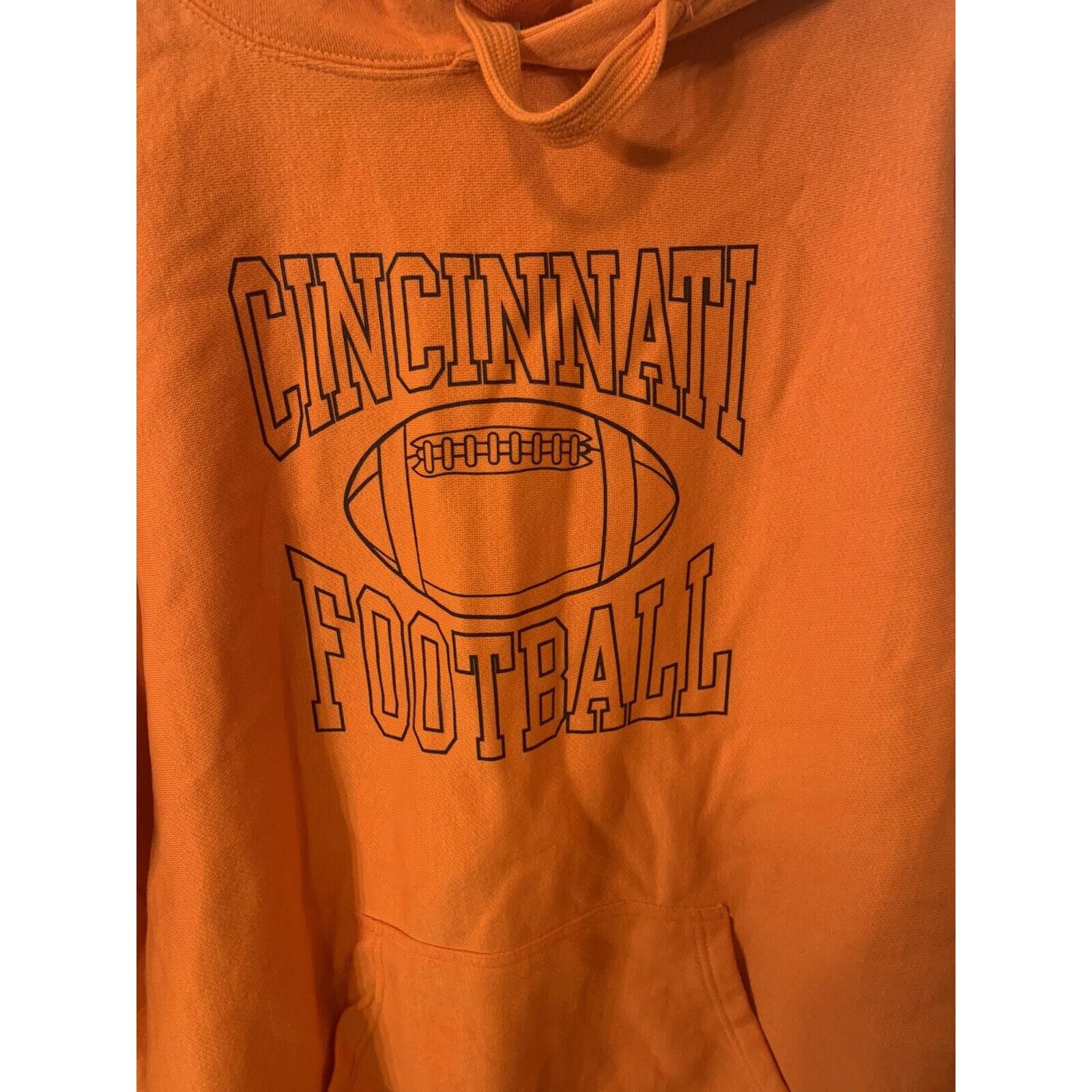 Unkwn Cincinatti Football Sz XL Orange Hoodie Sweatshirt | Grailed