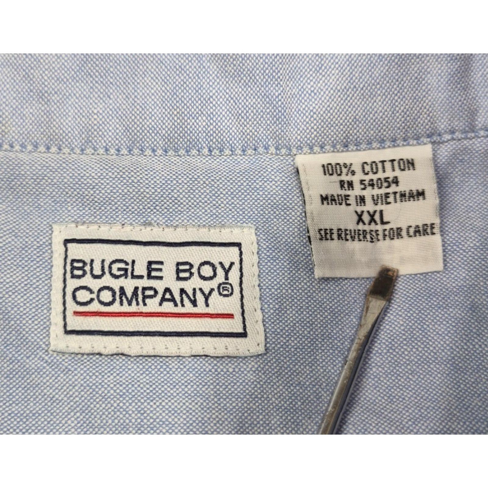 Bugle Boy VTG Bugle Boy Button-Up Shirt Mens 2XL Green Long Sleeve Crest Logo Size US XXL / EU 58 / 5 - 5 Thumbnail