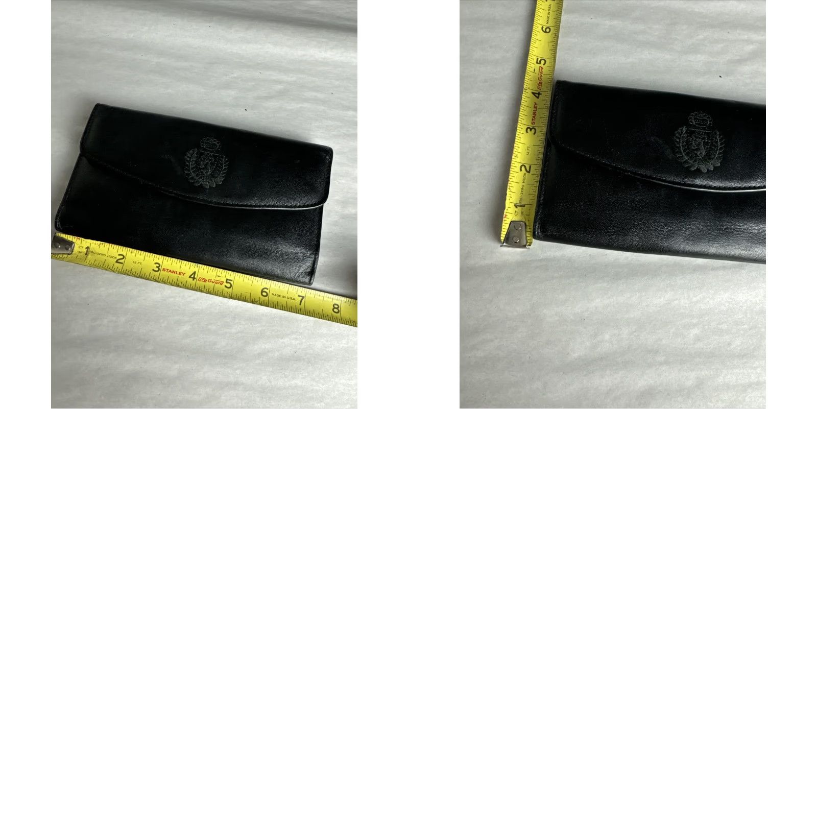 Vintage VINTAGE Mundi Wallet Black Leather Bi Fold Crest Women Size ONE SIZE - 8 Thumbnail