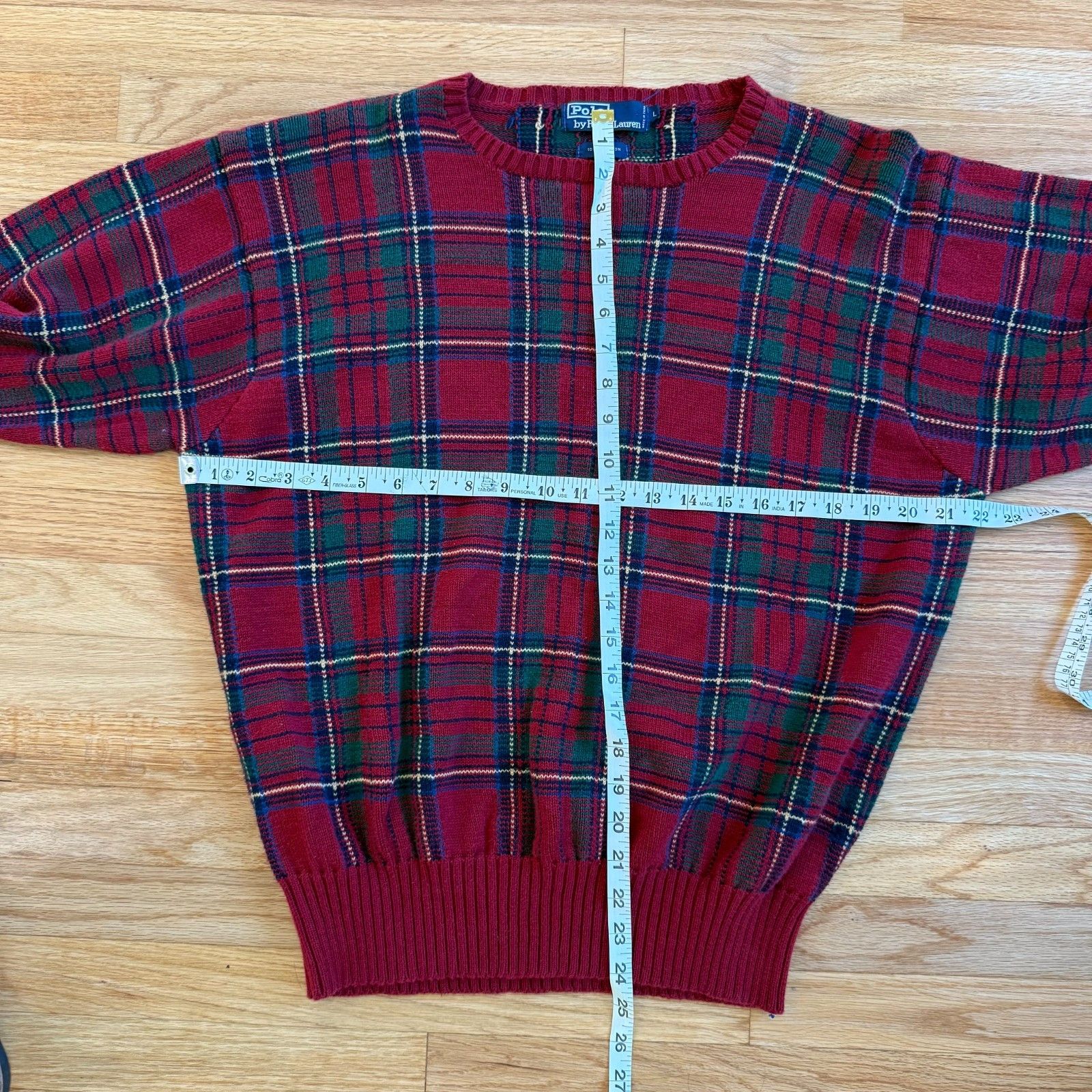 Polo Ralph Lauren Vintage Polo Ralph Lauren Cotton Plaid Sweater Size US M / EU 48-50 / 2 - 4 Thumbnail