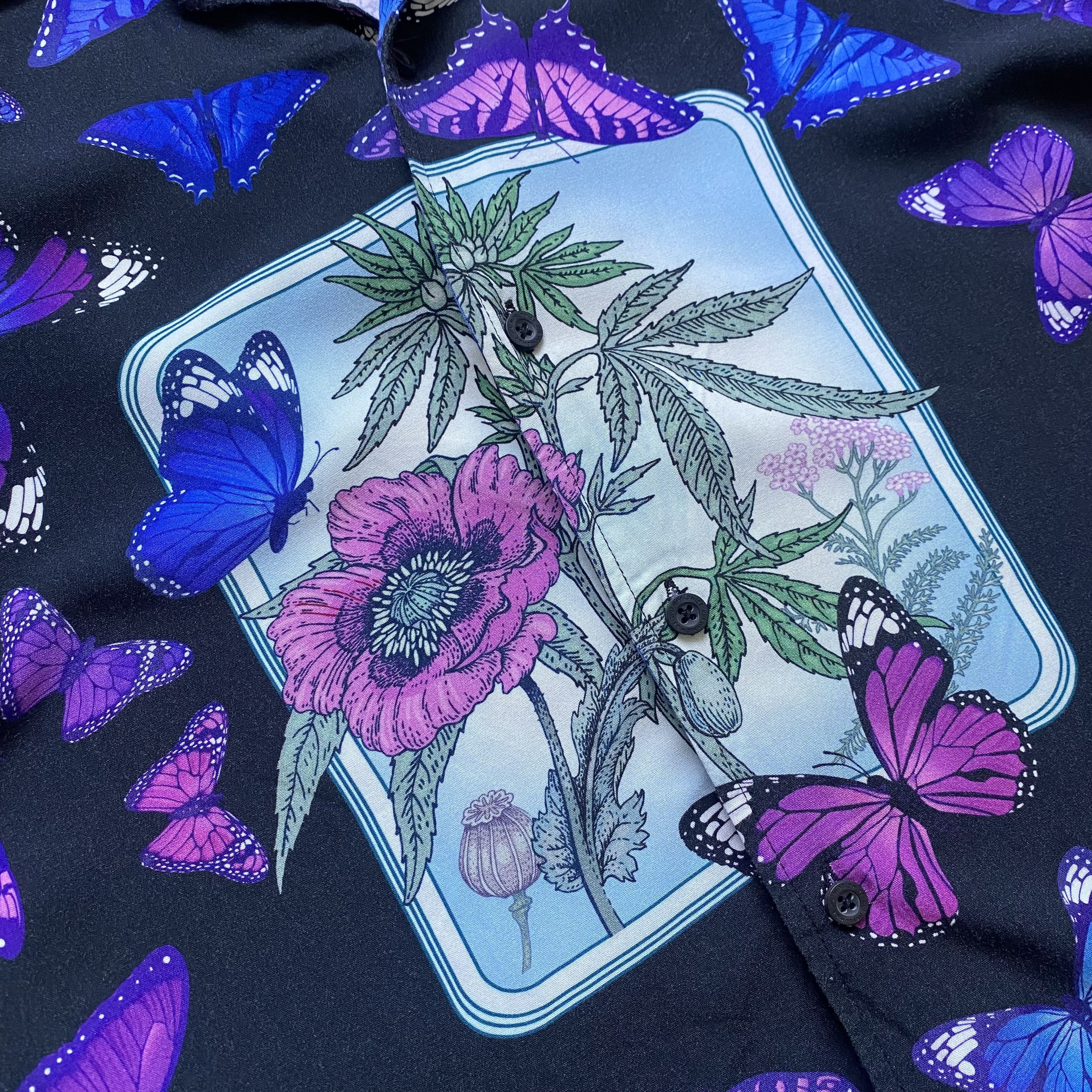 Huf 🦋 Vintage 00s HUF Hawaiian Crazy Shirt Surf Skater Size US S / EU 44-46 / 1 - 6 Thumbnail