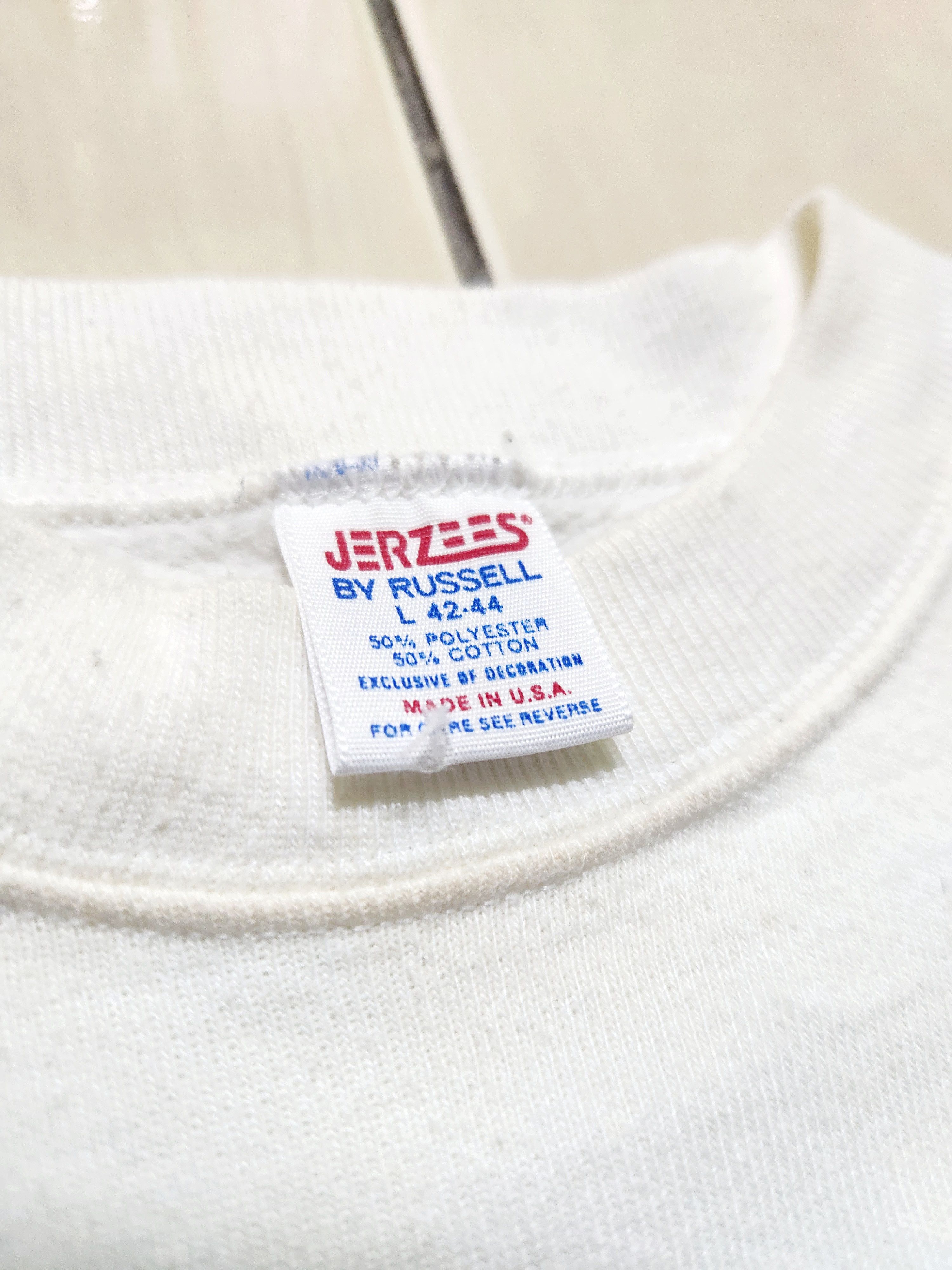 Jerzees Paddington Bear Vintage White Sweater Size US L / EU 52-54 / 3 - 3 Thumbnail