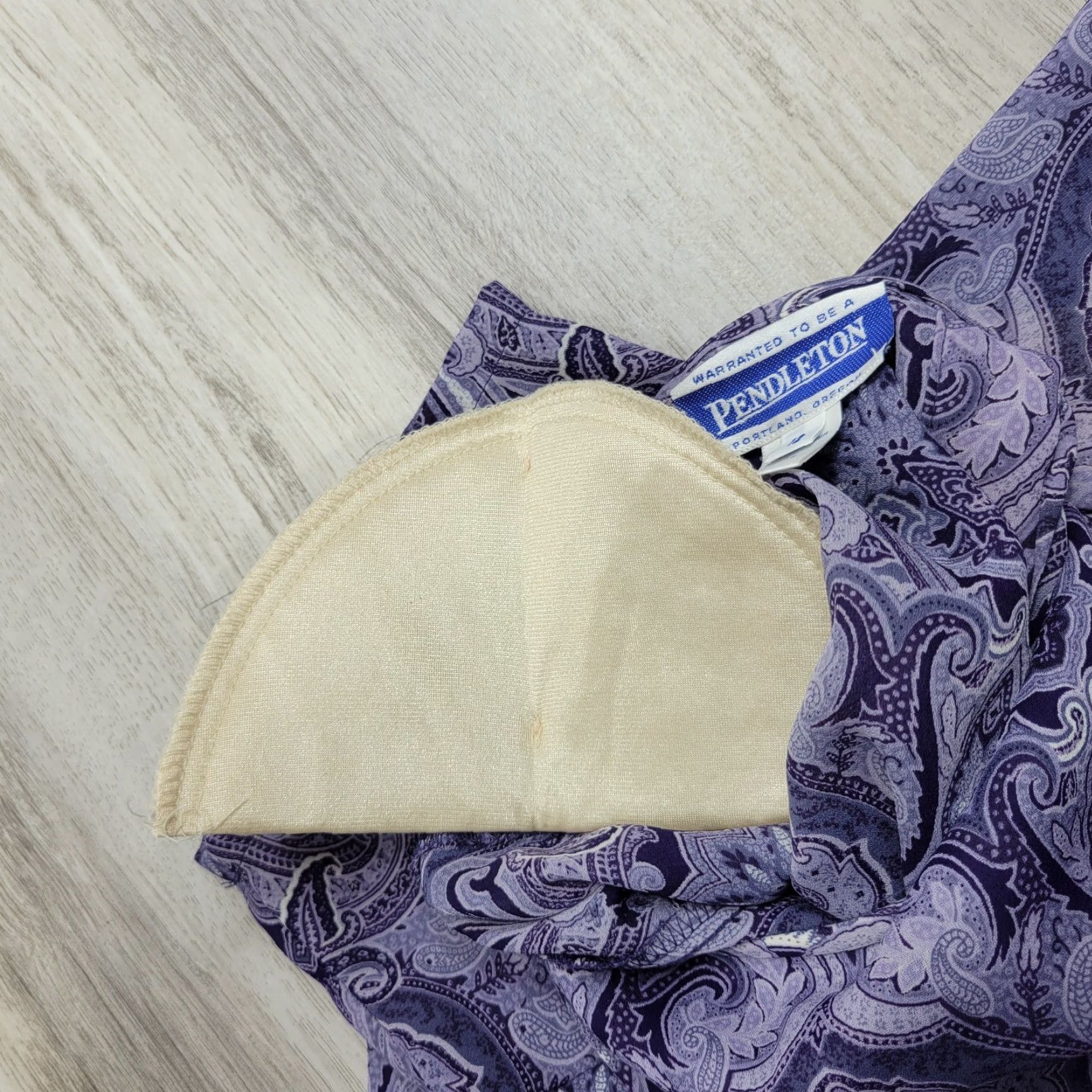 Pendleton Pendleton Purple Blouse Shirt Short Sleeve Casual Mosaic 12 Women Shoulder Pads Lightweight Polyester 12 Size XL / US 12-14 / IT 48-50 - 7 Thumbnail