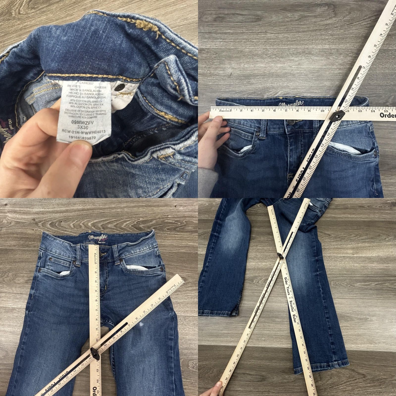 Wrangler VINTAGE Wrangler Bootcut Jeans Womens 3 Blue Medium Wash Low Rise Denim Pockets Y2K Womens Mens? Size 26" / US 2 / IT 38 - 8 Thumbnail