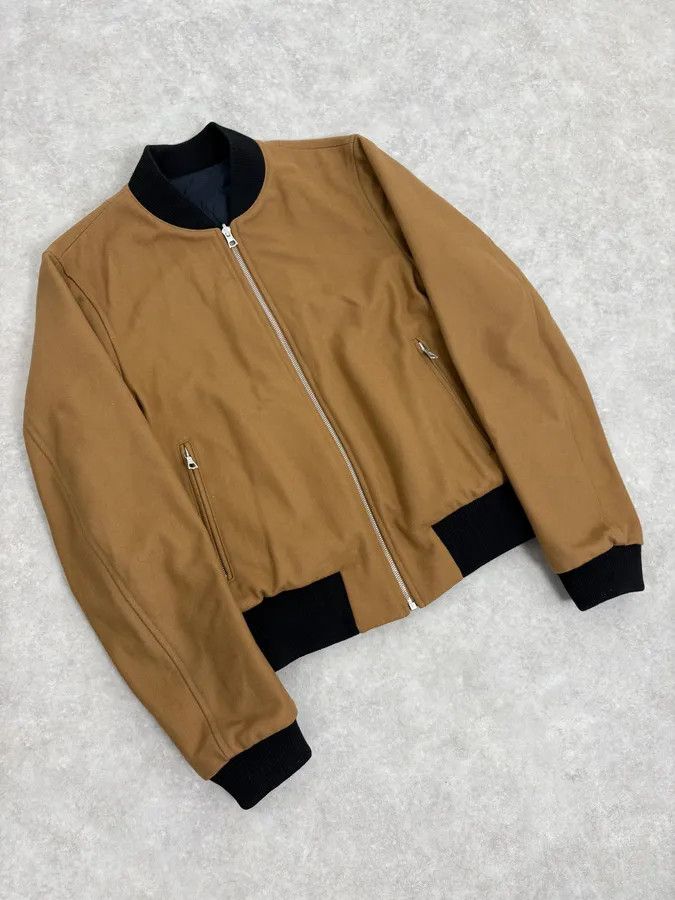 Dries Van Noten AW2015 Dries Van Noten Reversible Beige & Navy Bomber Jacket Size US M / EU 48-50 / 2 - 8 Thumbnail