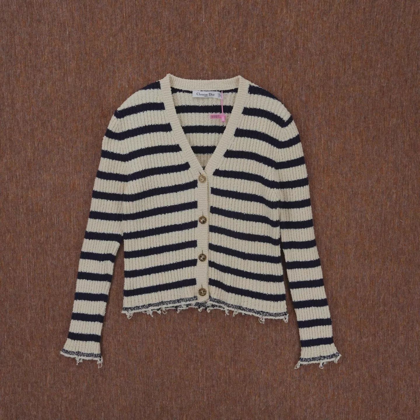 Dior Dior SS24 B/W Striped Knit Sweater L 99 DM1105 Size M / US 6-8 / IT 42-44 - 1 Thumbnail