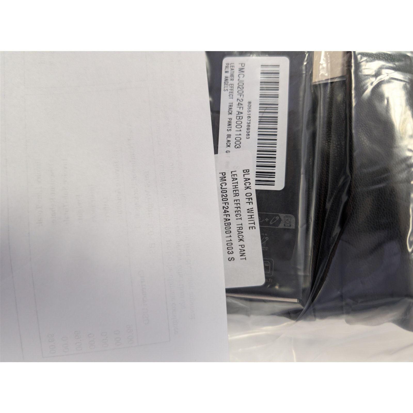 Palm Angels o1rshd1 Leather Effect Track Pants in Black / Off White Size US 30 / EU 46 - 23 Thumbnail